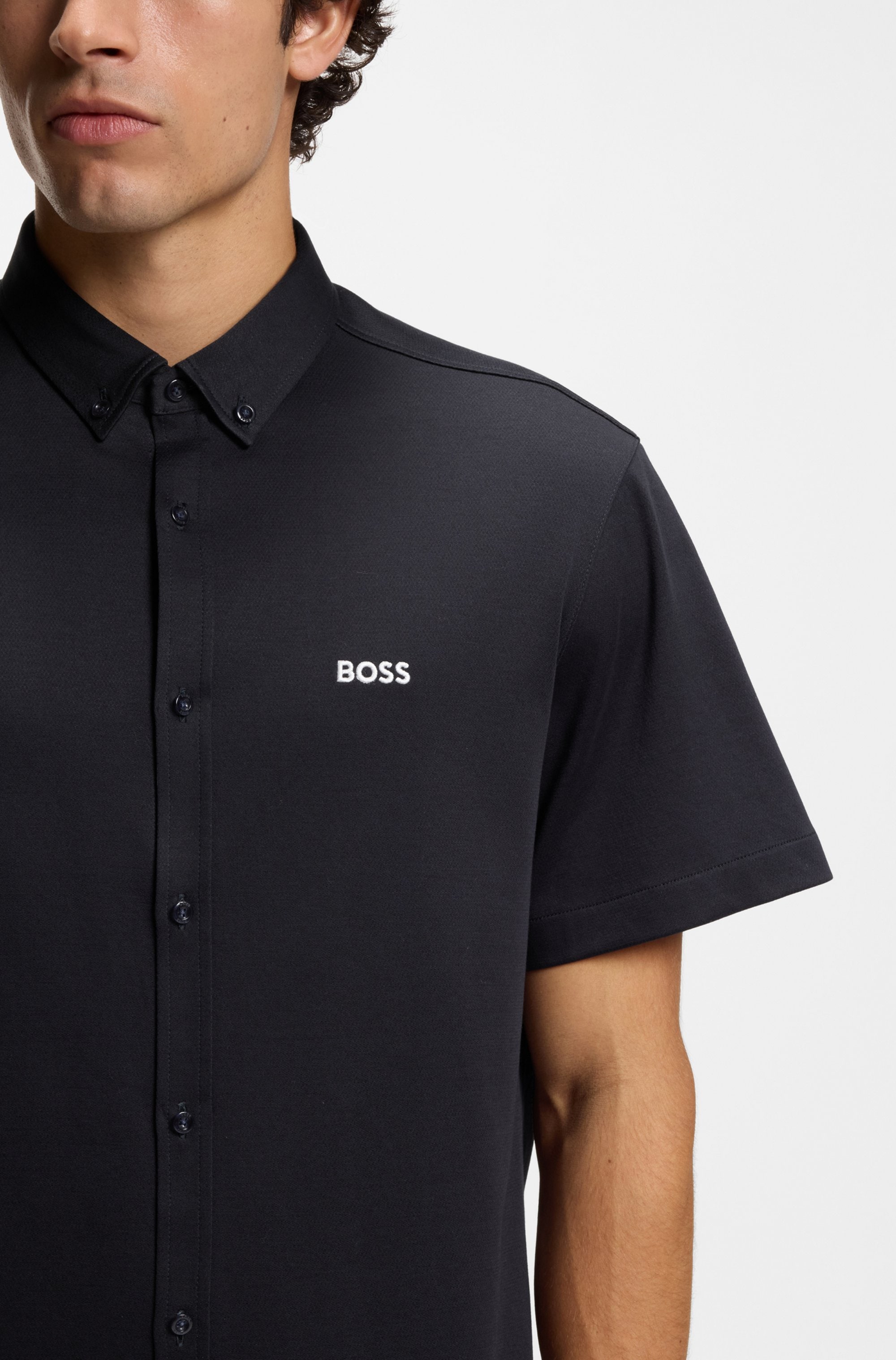 BOSS GREEN Kurzarmhemd »B Motion S« softe Baumwolle, Vier-Wege-Stretch, knitterfrei
