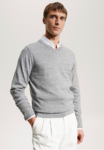 TOMMY HILFIGER V-Ausschnitt-Pullover »PIMA ORG CTN CA...