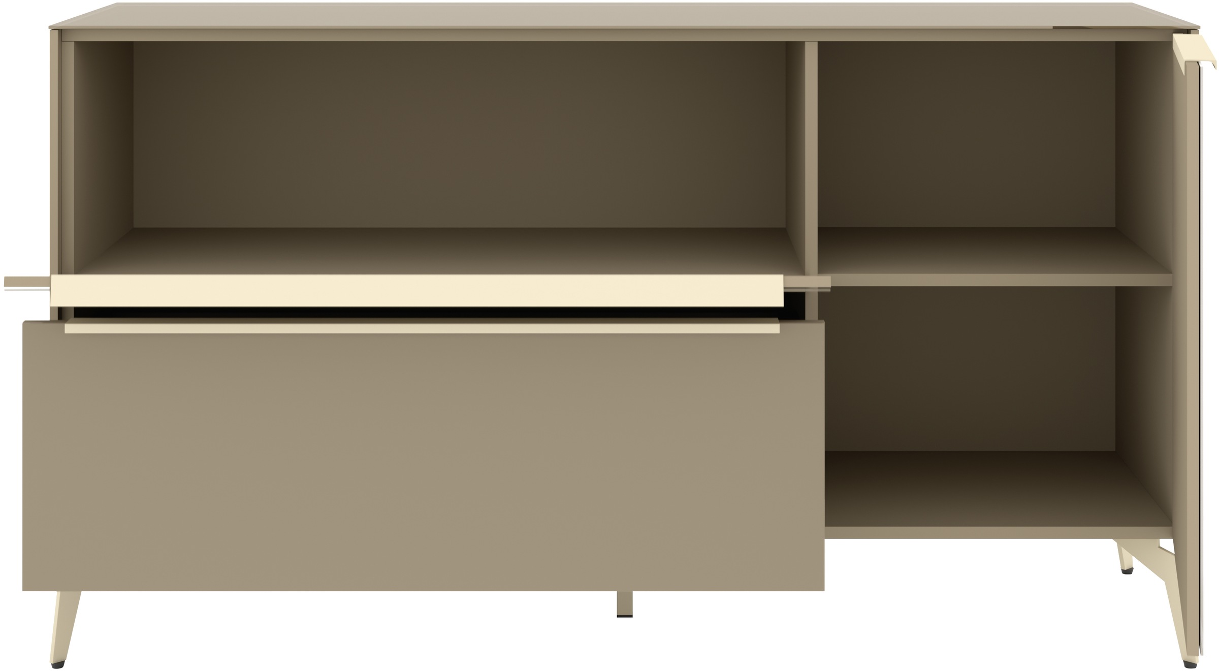 set one by Musterring Lowboard »Reno« 1 Stk. tlg. Mit Winkelfuß in diversen Farben, 78 cm Höhe & Farbauswahl