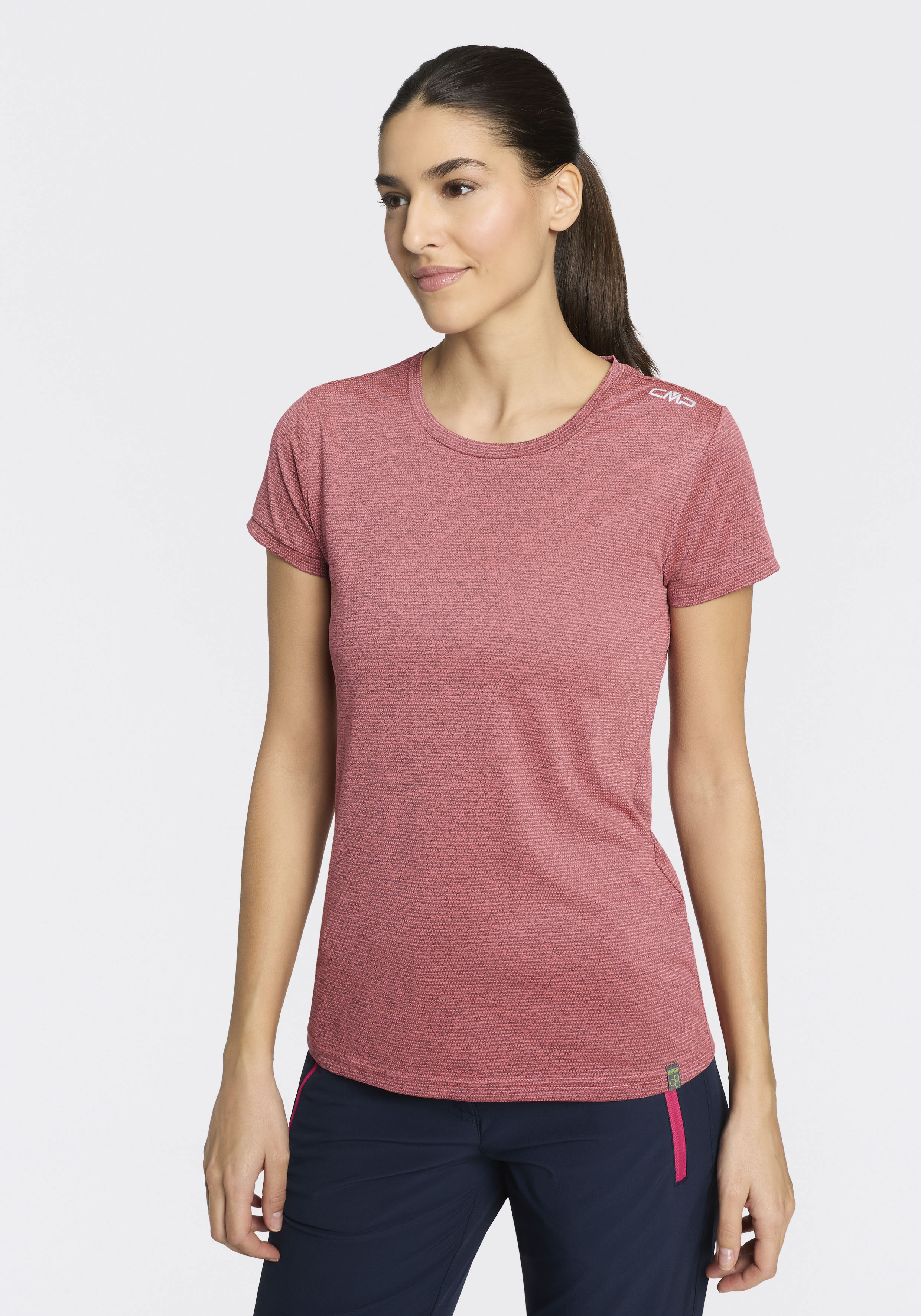 CMP Funktionsshirt "WOMAN T-SHIRT" schnell trocknend, atmungsaktiv, mit Rundhalsausschnitt, Kurzarm