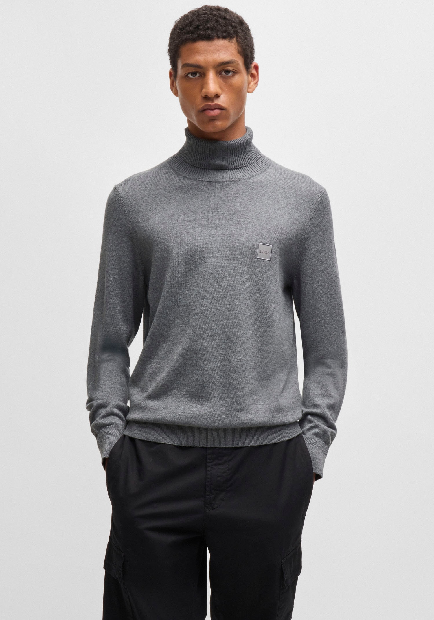 BOSS ORANGE Strickpullover Akiro mit kleinem günstig online kaufen
