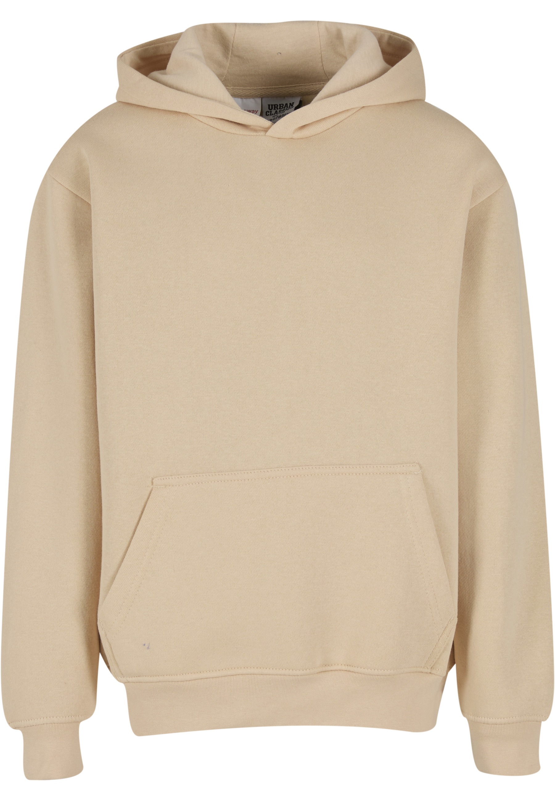 Kapuzenpullover URBAN CLASSICS "Urban Classics Kids Basic Essential Hoody", Jungen, Gr. 146/152, sand, 100% Baumwolle, unifarben, normal, ohne Ausschnitt, Pullover Kapuzenpullover