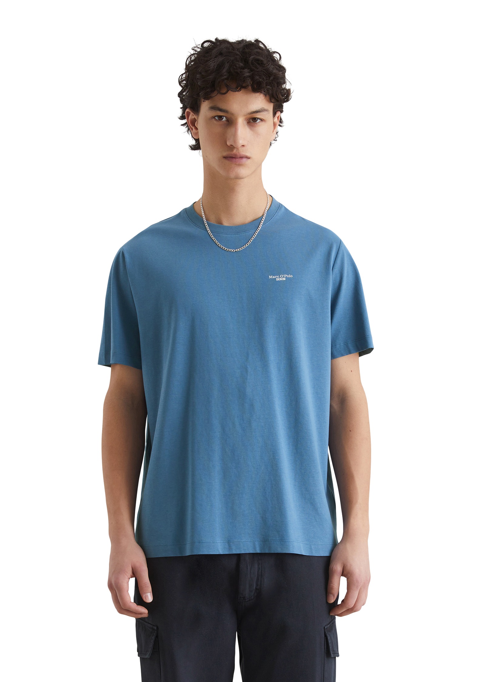 Marc OPolo DENIM T-Shirt, Ein dezenter Logo-Print auf der Brust günstig online kaufen