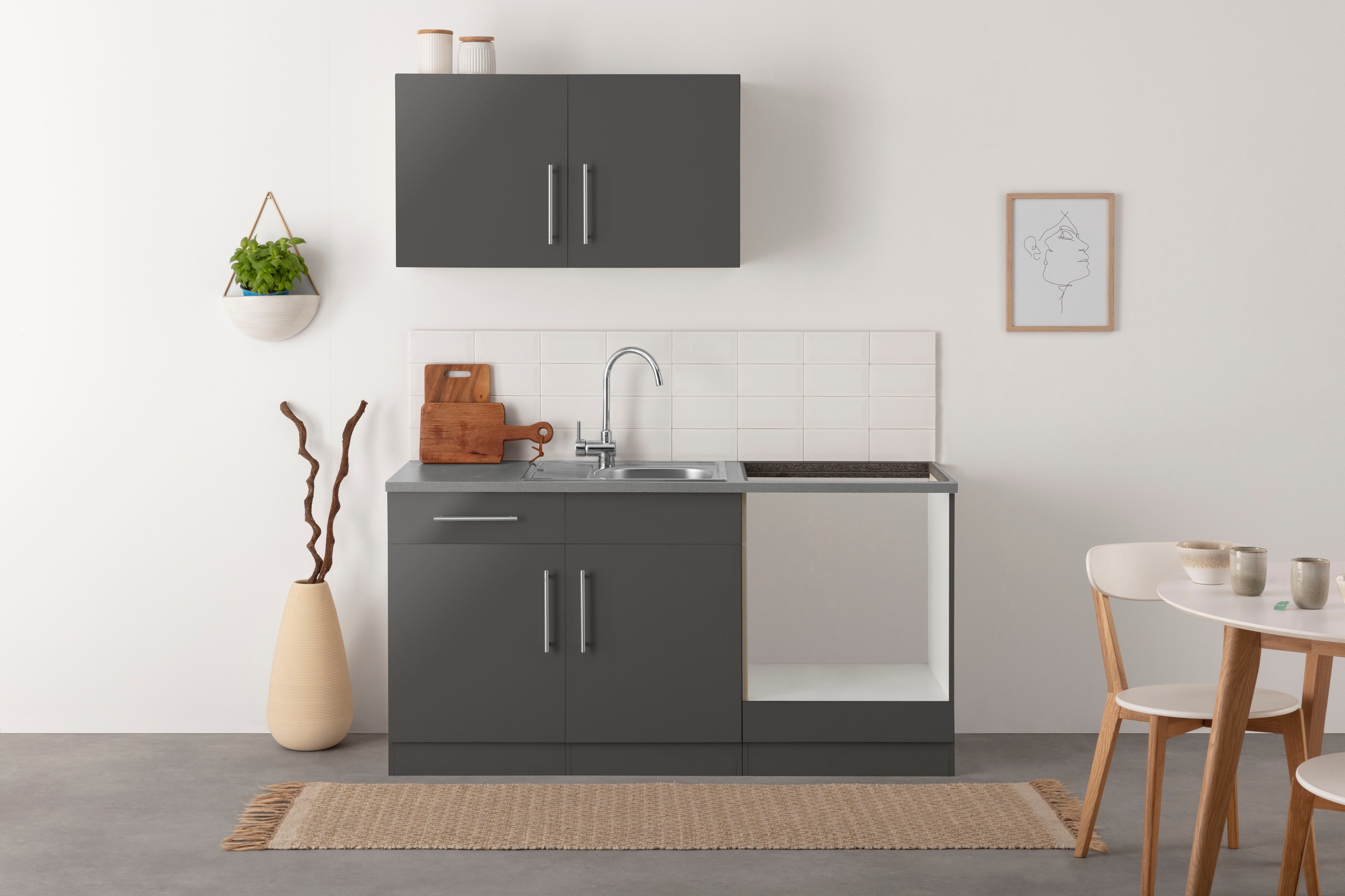 wiho Küchen Küche "Cali, TOPSELLER" wahlweise mit E-Geräten, Breite 160 cm günstig online kaufen