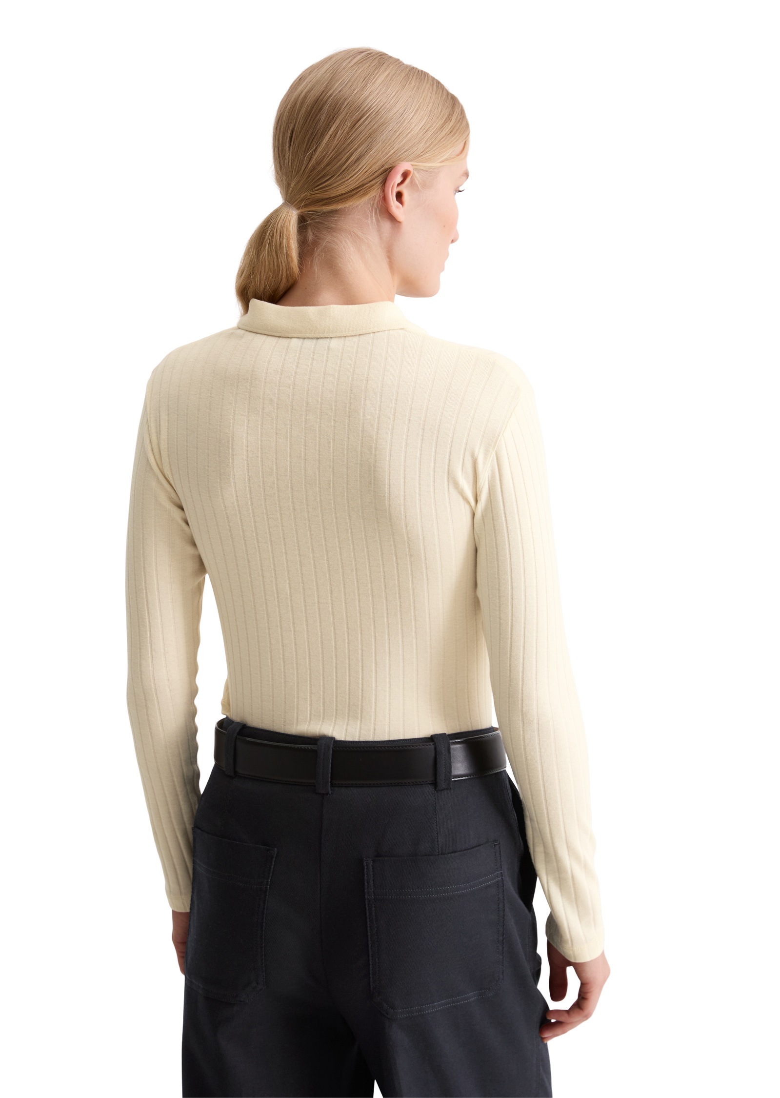 Marc O'Polo Langarm-Poloshirt »aus Organic-Cotton-Modal-Mix«