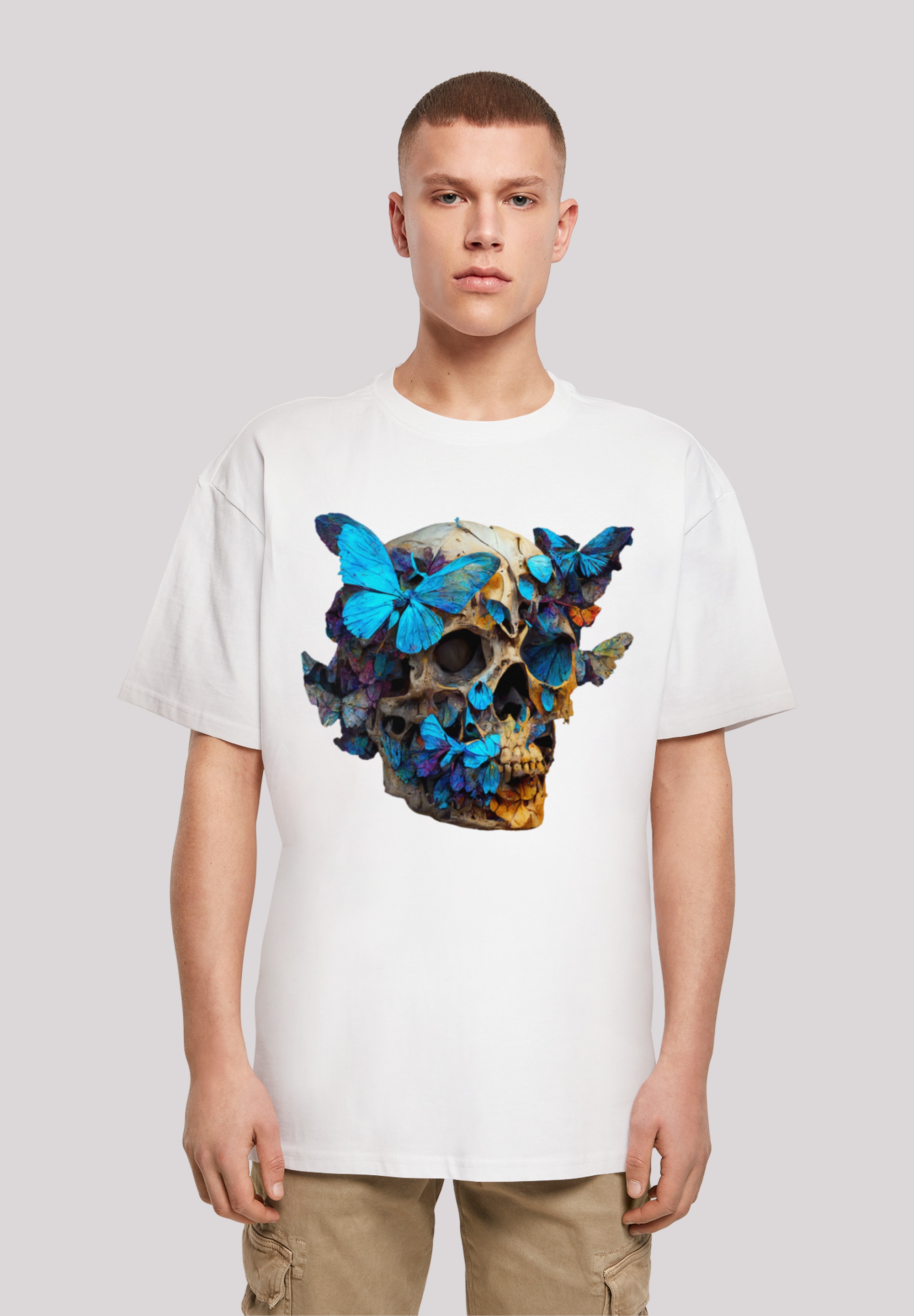 T-Shirt »Schmetterling Skull OVERSIZE TEE«, Print