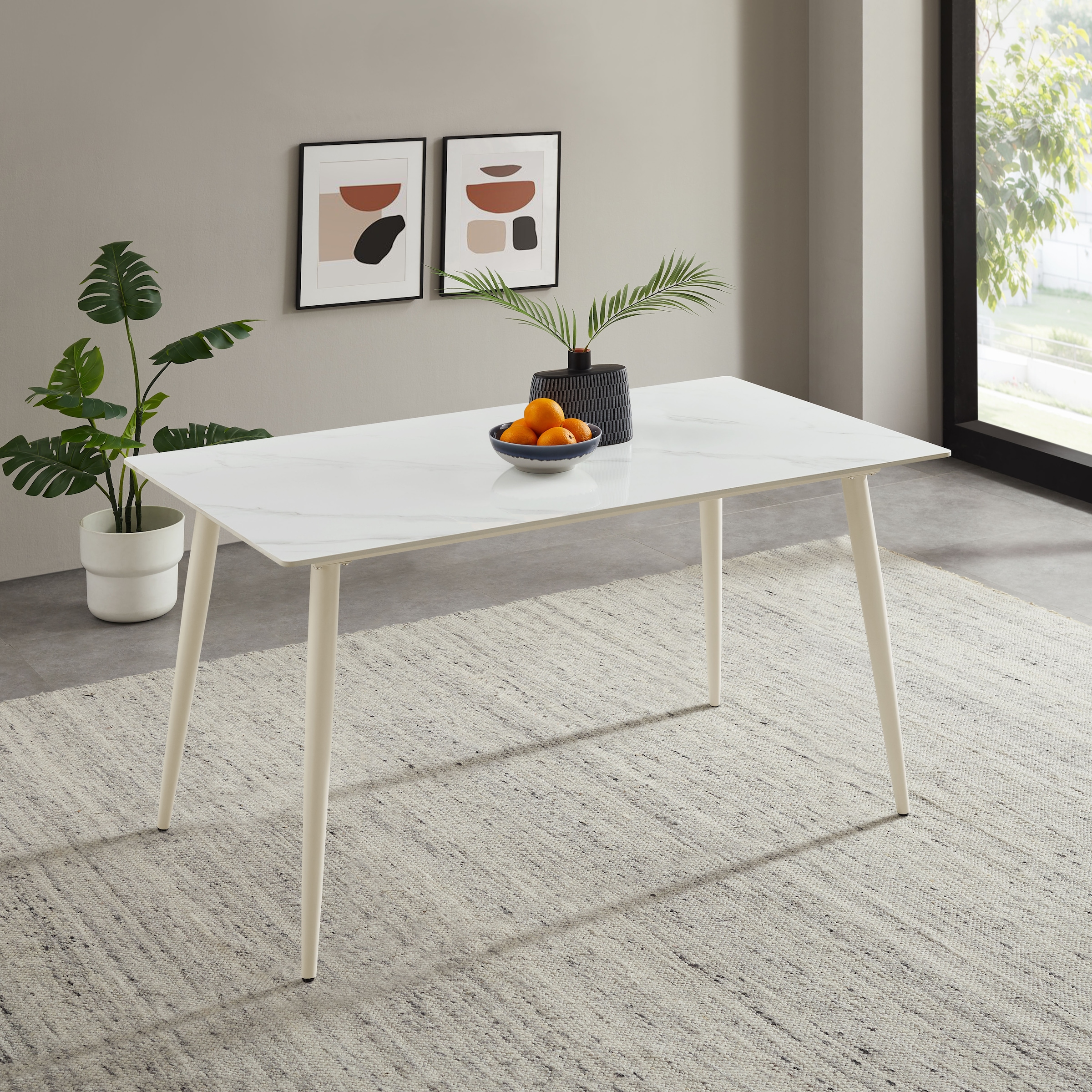 OTTO home Esstisch »Rylee« mit kratzfester Sintersteinplatte und modernem Metallgestell