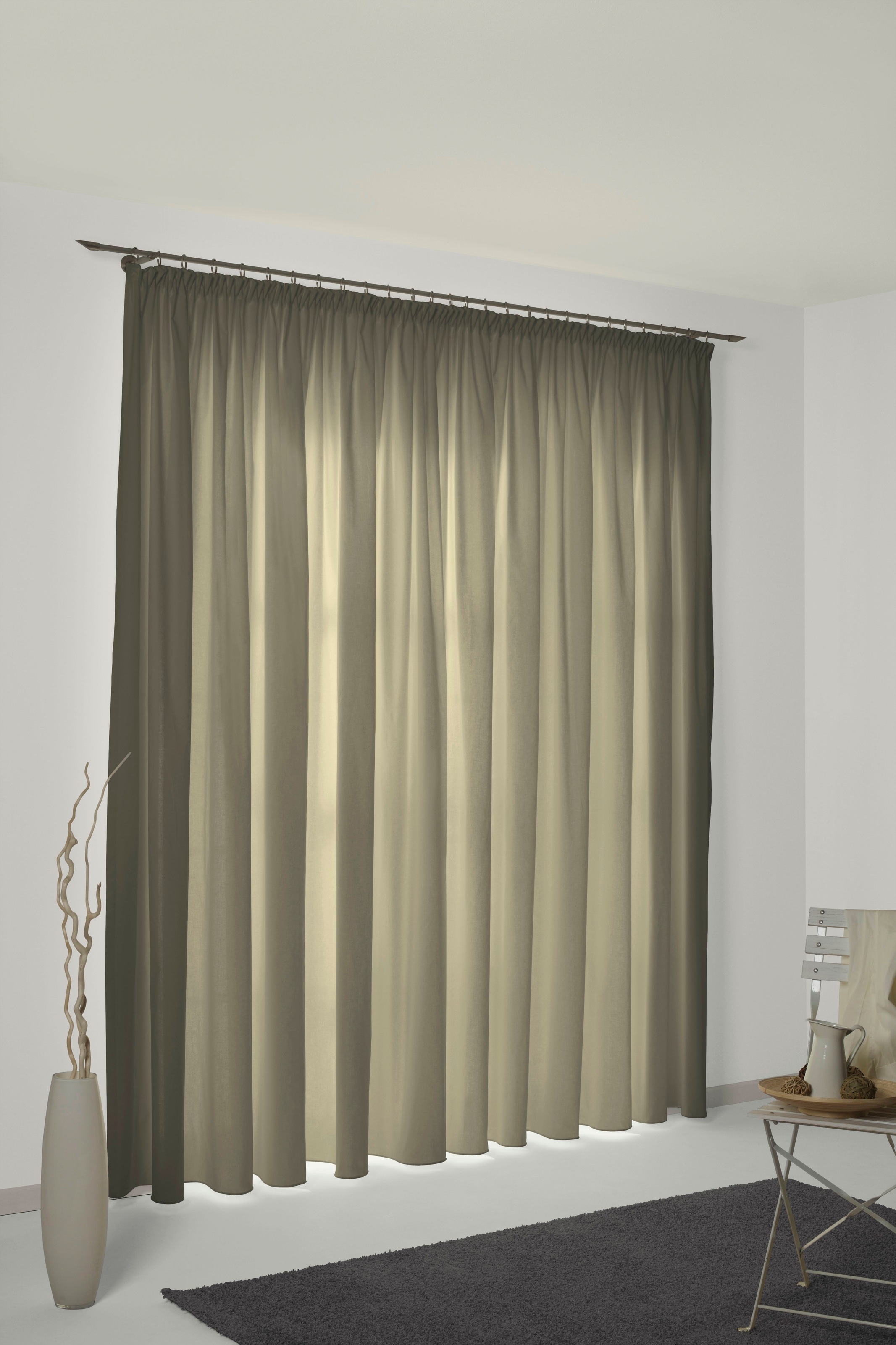 Wirth Vorhang "Umea" Smokband 1 Stk. tlg. günstig online kaufen