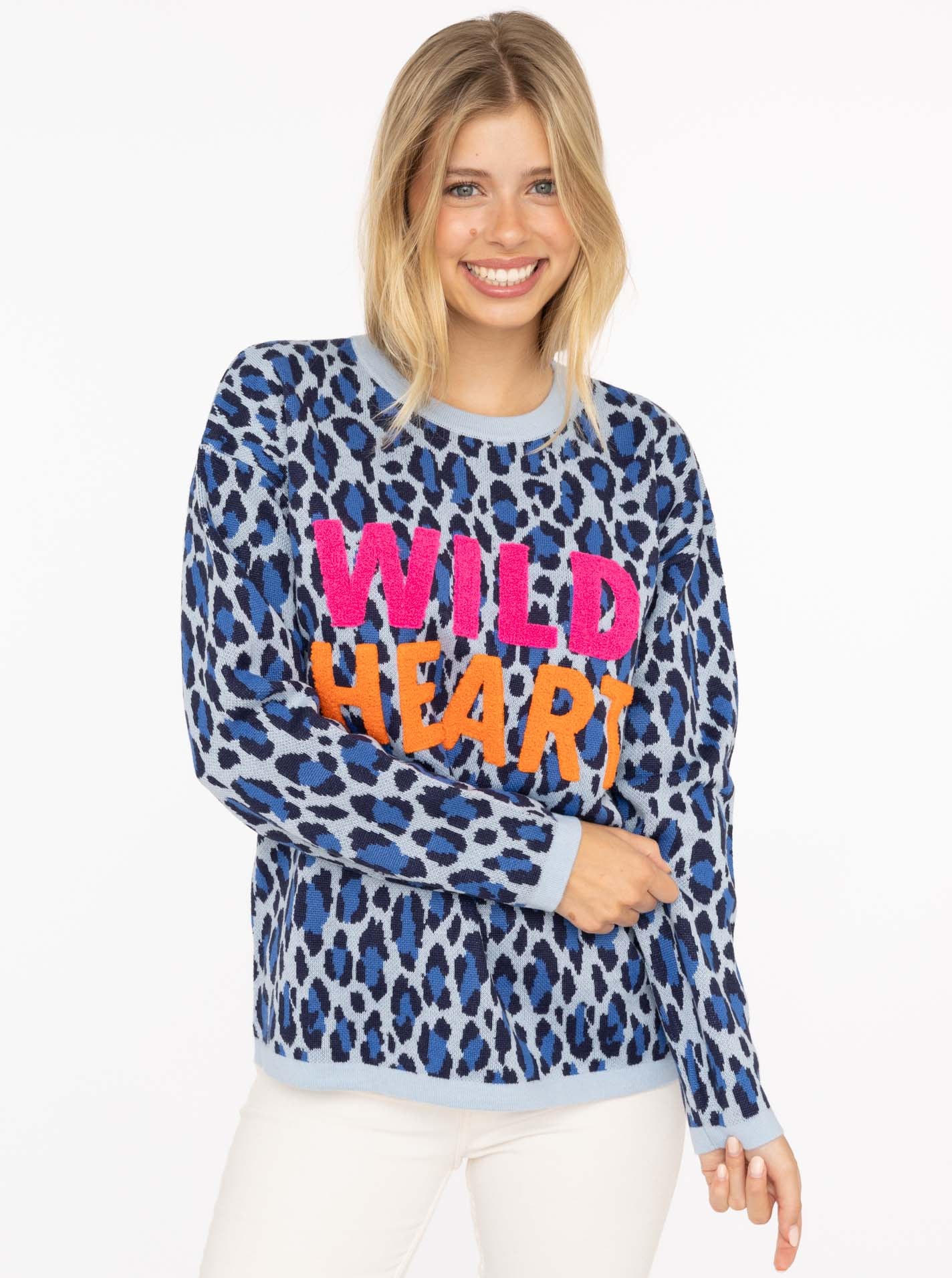 Zwillingsherz Strickpullover ""Wild Heart"", mit Neon Aufschrift günstig online kaufen