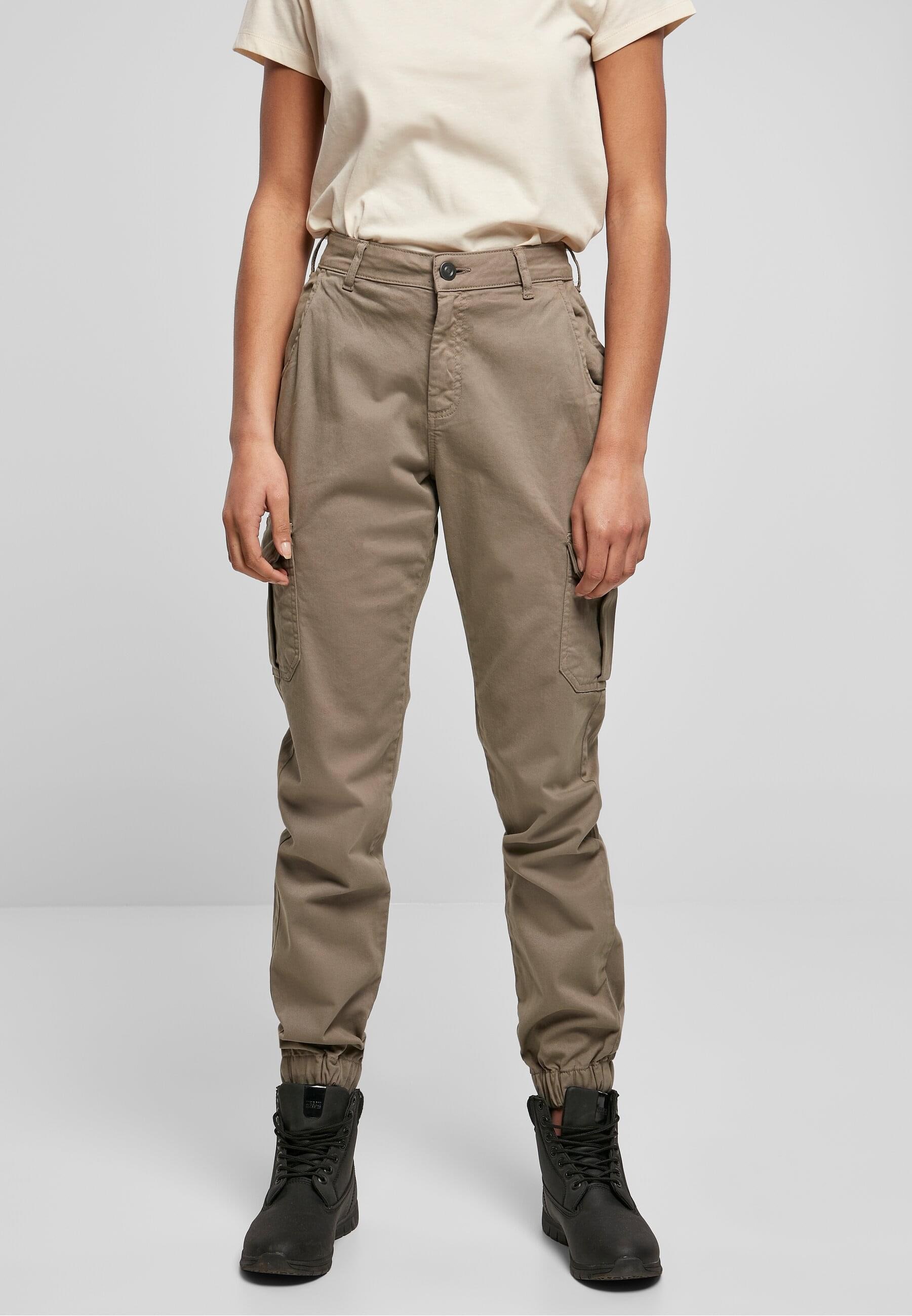 URBAN CLASSICS Cargohose »Urban Classics Damen Ladies High Waist Cargo Pants«, (1 tlg.)