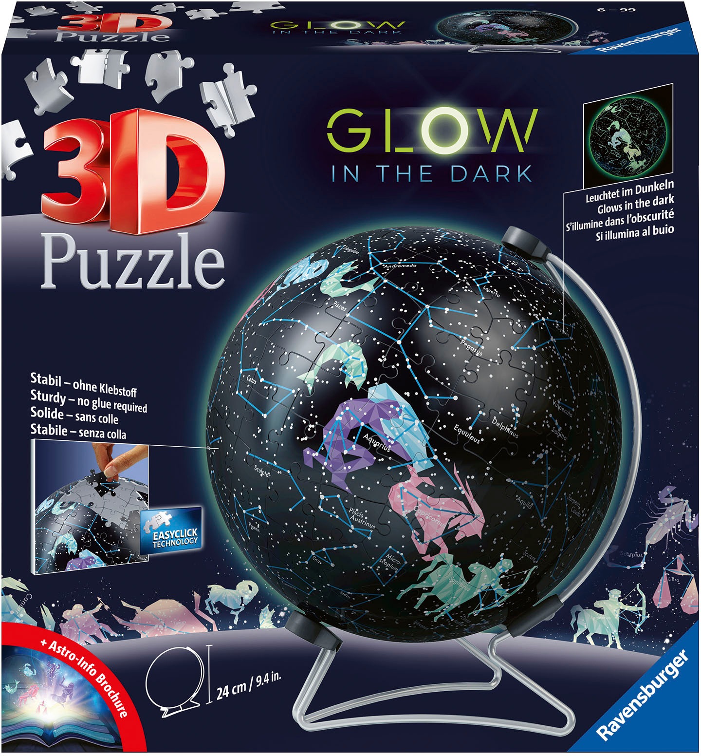 3D-Puzzle »Glow In The Dark - Sternenglobus«, Made in Europe; FSC® - schützt Wald -...