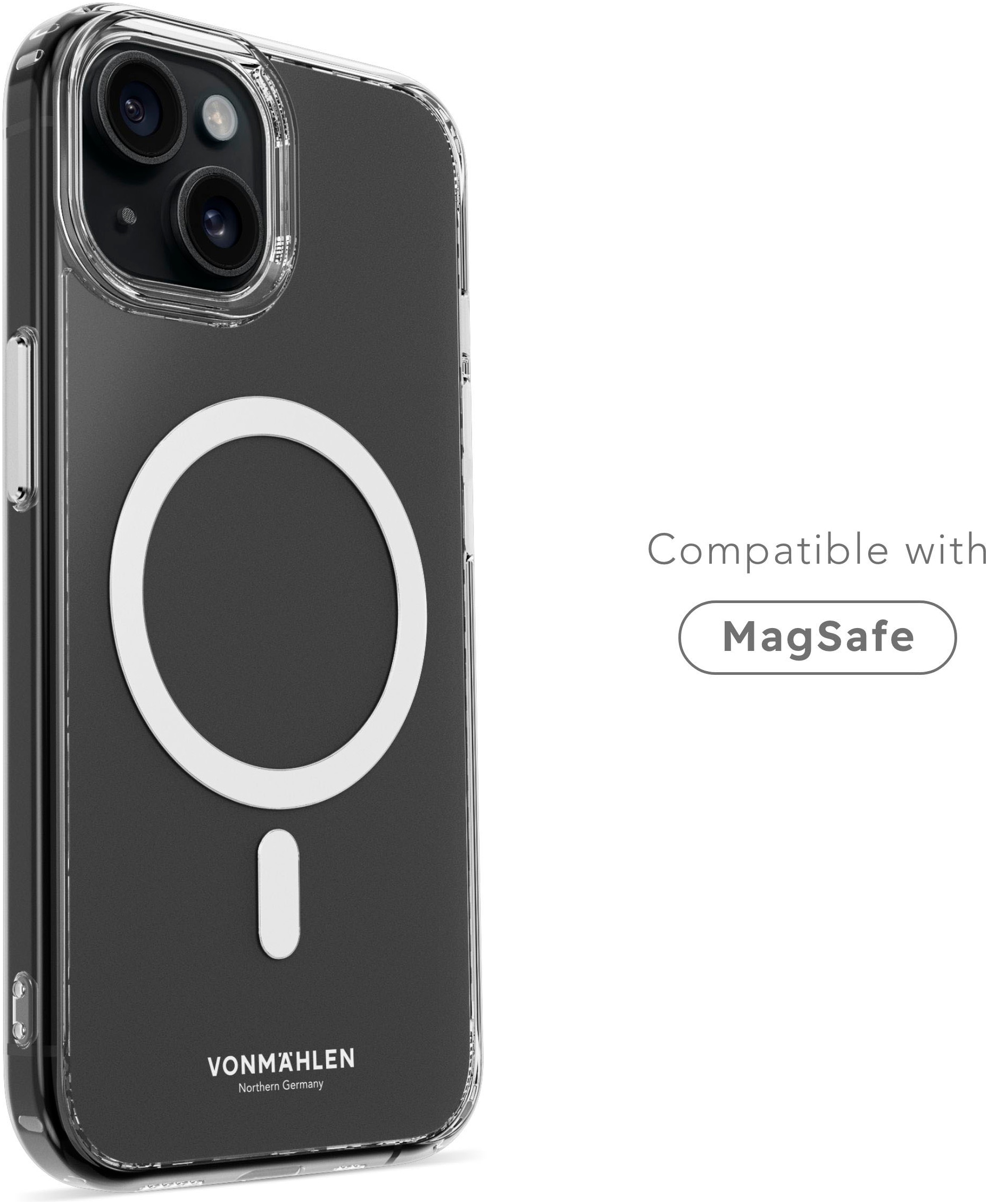 VONMÄHLEN Smartphone-Hülle »iPhone 15, Transparent Case - Schutzhülle,transparent«