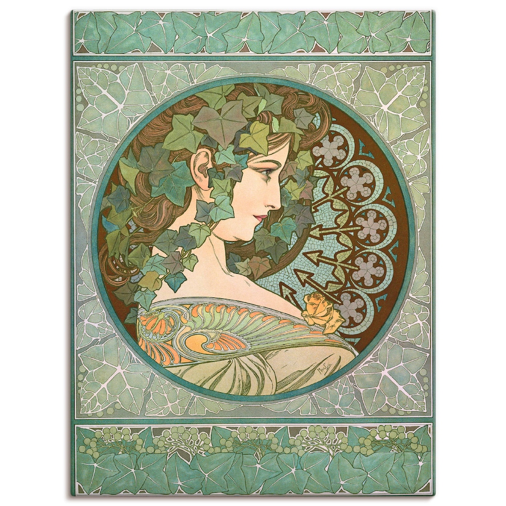 Artland Leinwandbild »Efeu, 1901«, Frau, (1 St.)