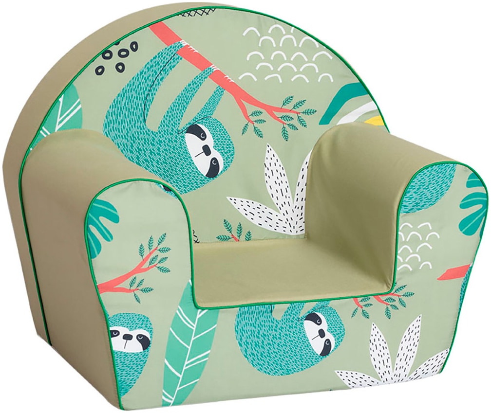 KNORRTOYS Jungen Sessel "Faultier", Baumwolle, B/H/T: 51cm x 42cm x 34cm, grün, B:51cm H:42cm T:34cm, Sessel, für Kinder; Made in Europe