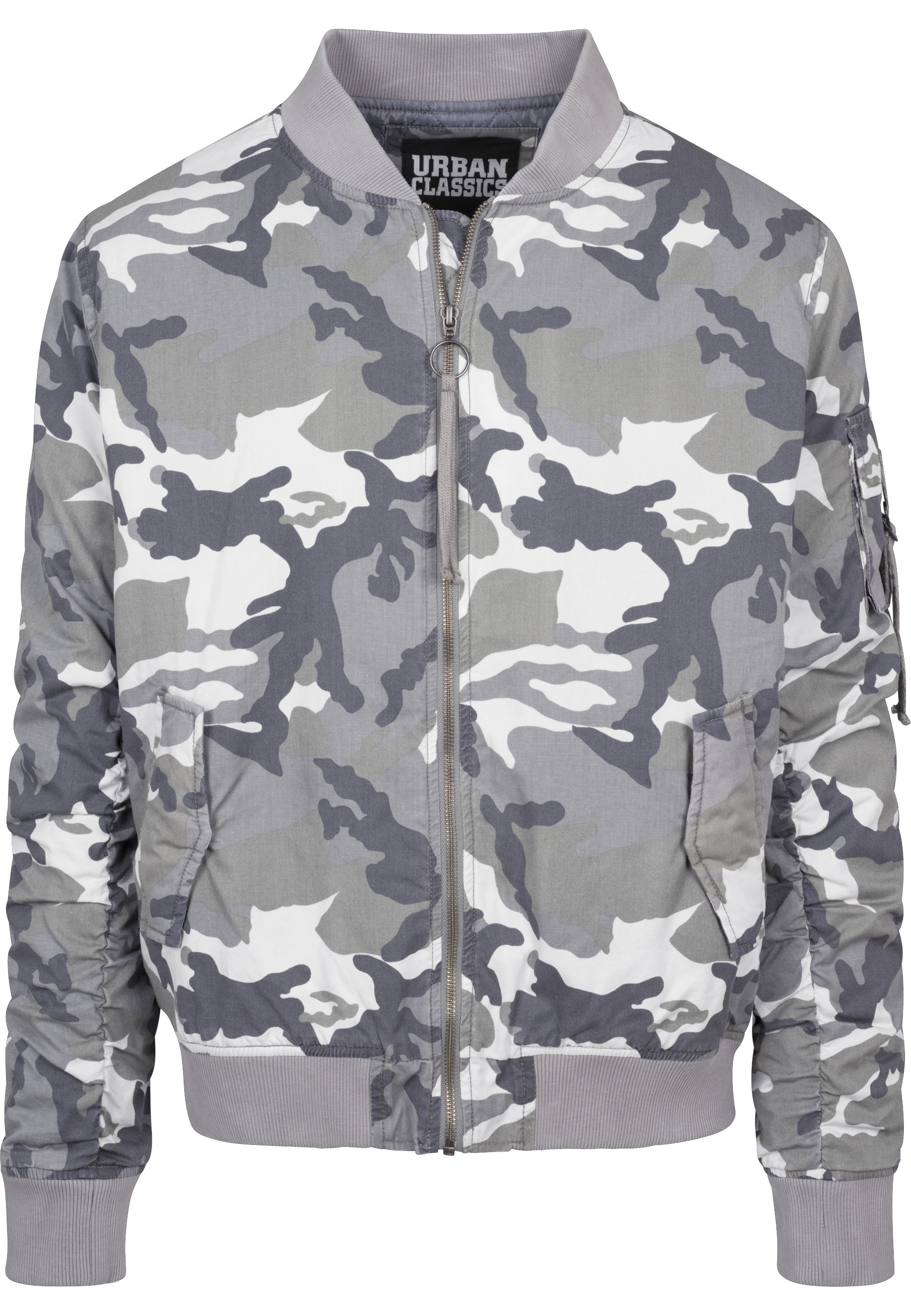 URBAN CLASSICS Bomberjacke "Urban Classics Herren Vintage Camo Cotton Bomber Jacket" 1 Stk. tlg. ohne Kapuze