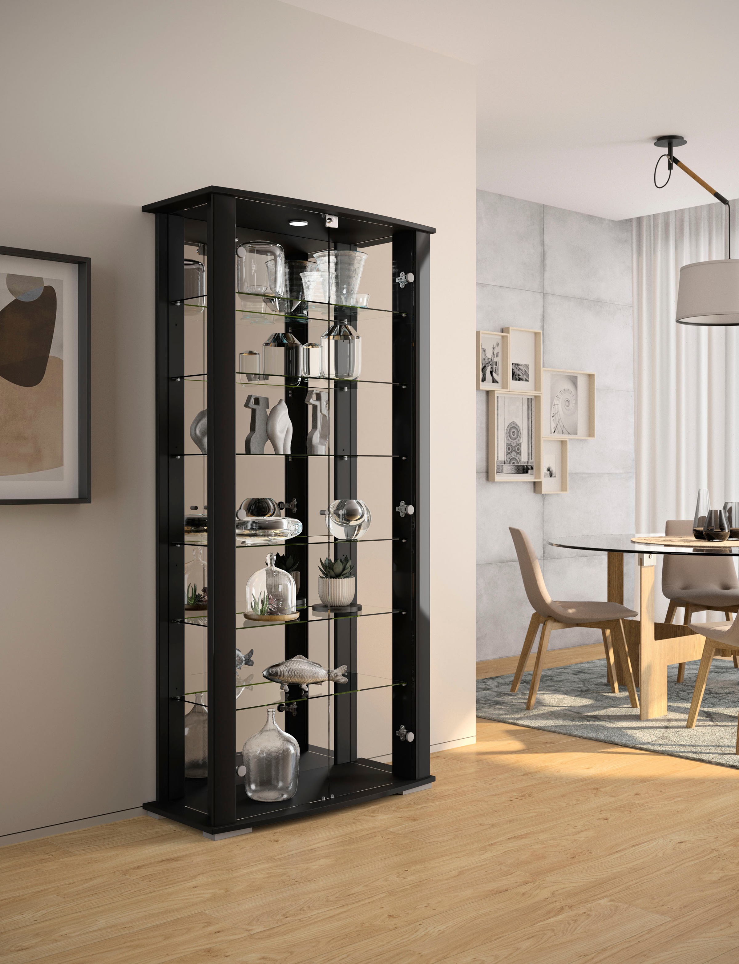 fif möbel Vitrine »STELLA«, Standvitrine/Glasvitrine 2x Glastür,perfekt für Sammler,Sammlervitrine