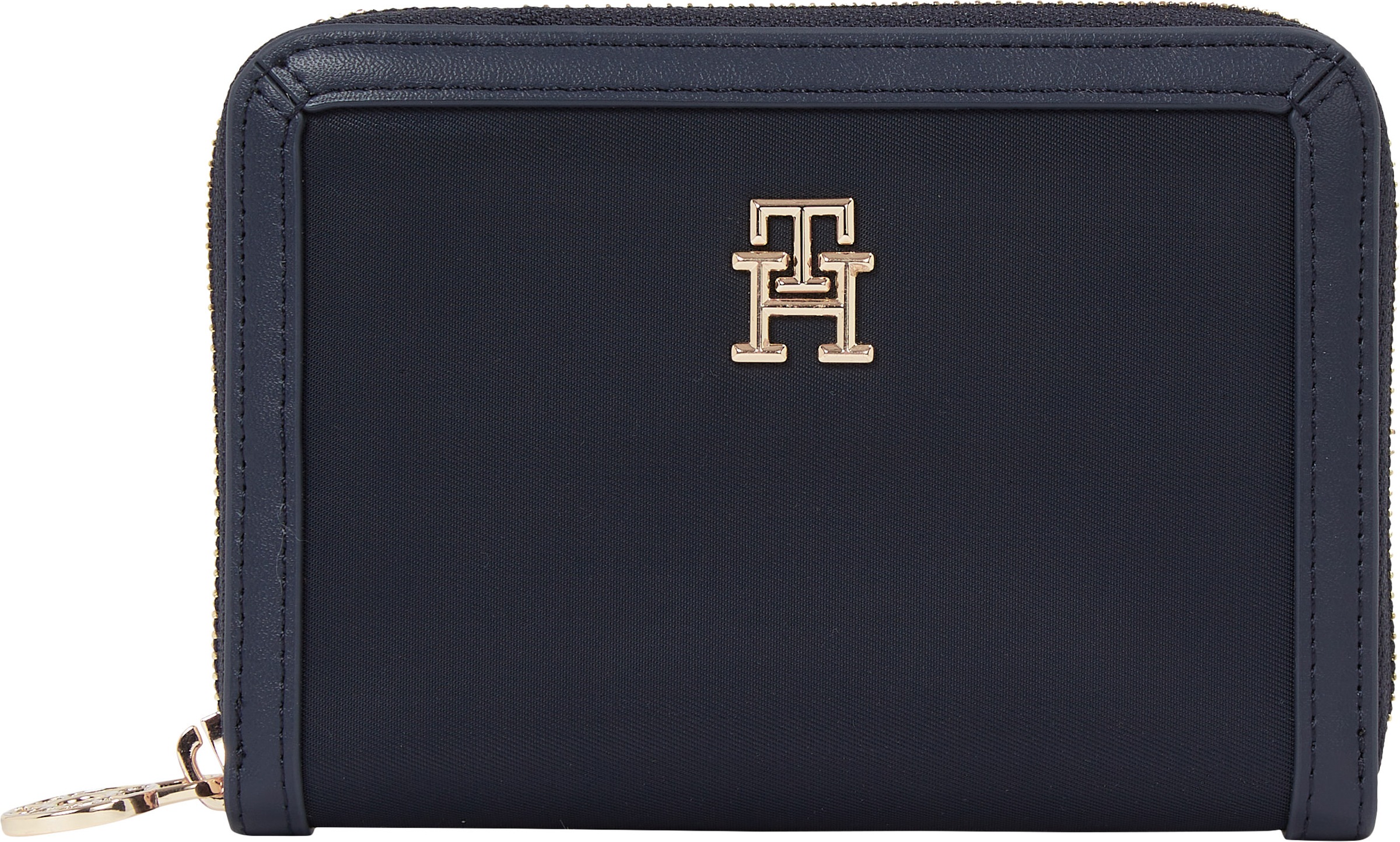 Tommy Hilfiger Geldbörse "TH ESSENTIAL S MED ZA", mit goldfarbenen Details
