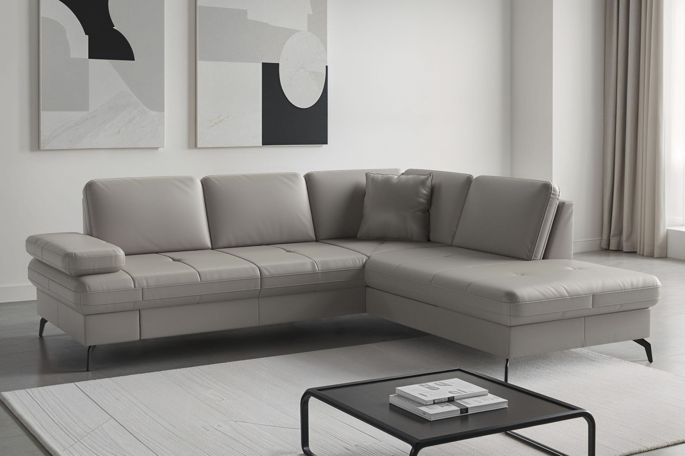 sit&more Ecksofa "Morris Jubi, Ottomane, Breite 238 cm" mit Armteilfunktion, wahlweise mit Schlaffunktion