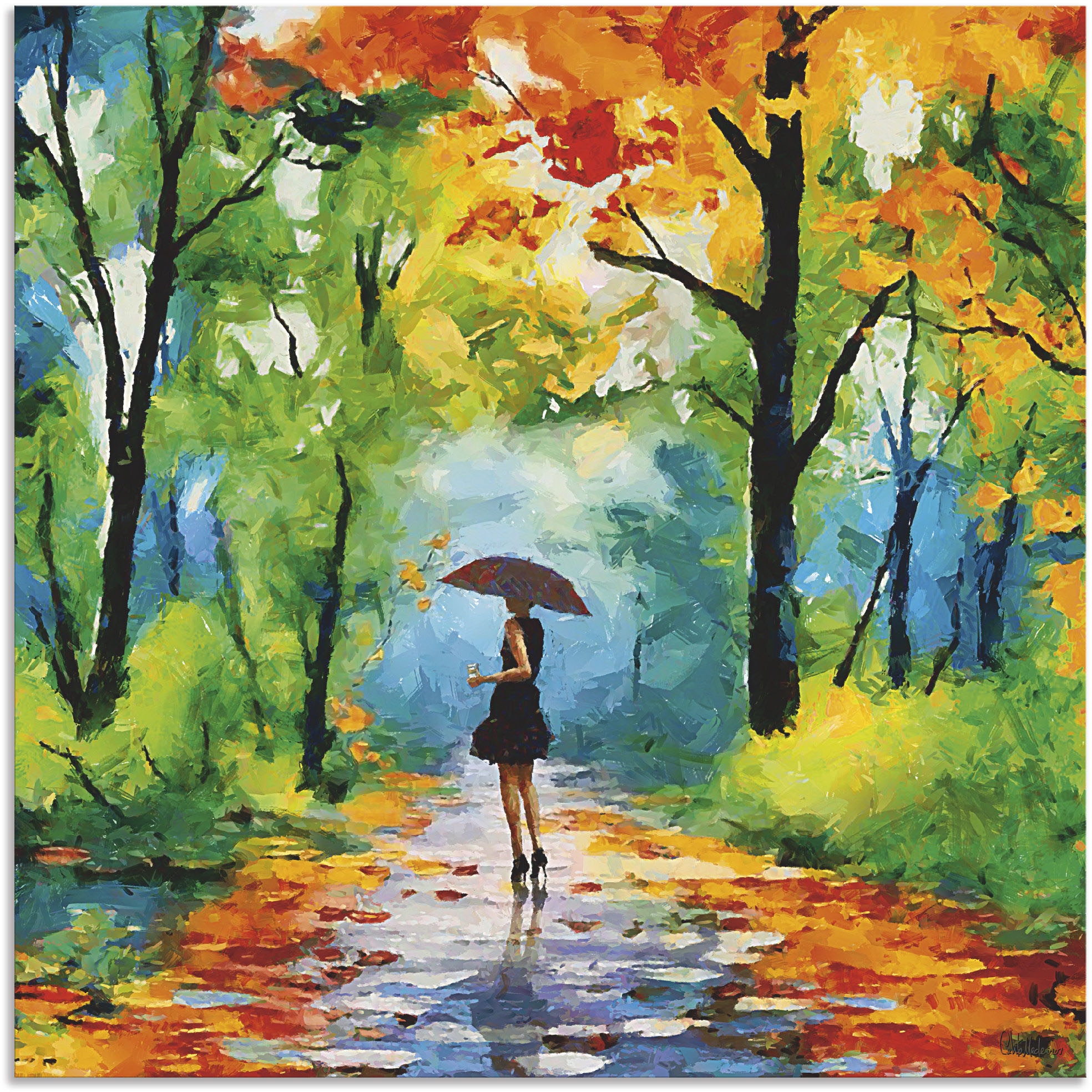 Artland Wandbild »Herbstlicher (1 Leinwandbild, Jahreszeiten BAUR bestellen | als Spaziergang im St.), Park«, Bilder, Größen Vier Poster Wandaufkleber in Alubild, versch. oder