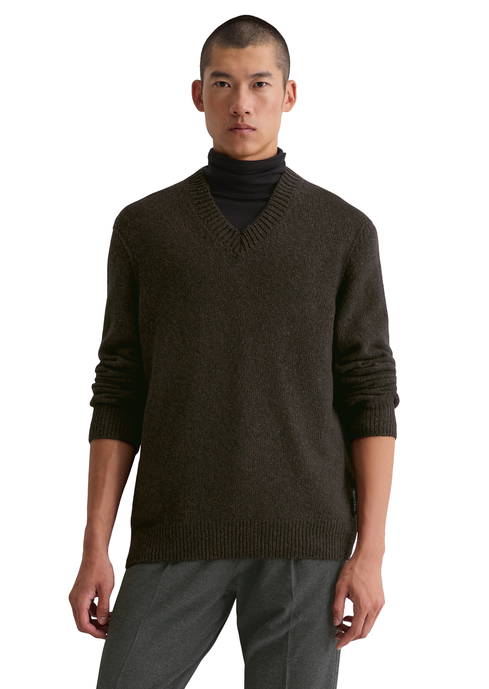 Marc OPolo V-Ausschnitt-Pullover "aus weichem Woll-Mix" günstig online kaufen