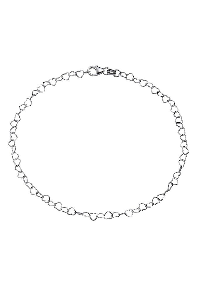 Fußkette »Schmuck Geschenk Silber 925 Körperschmuck Fantasie Herzen Liebe«