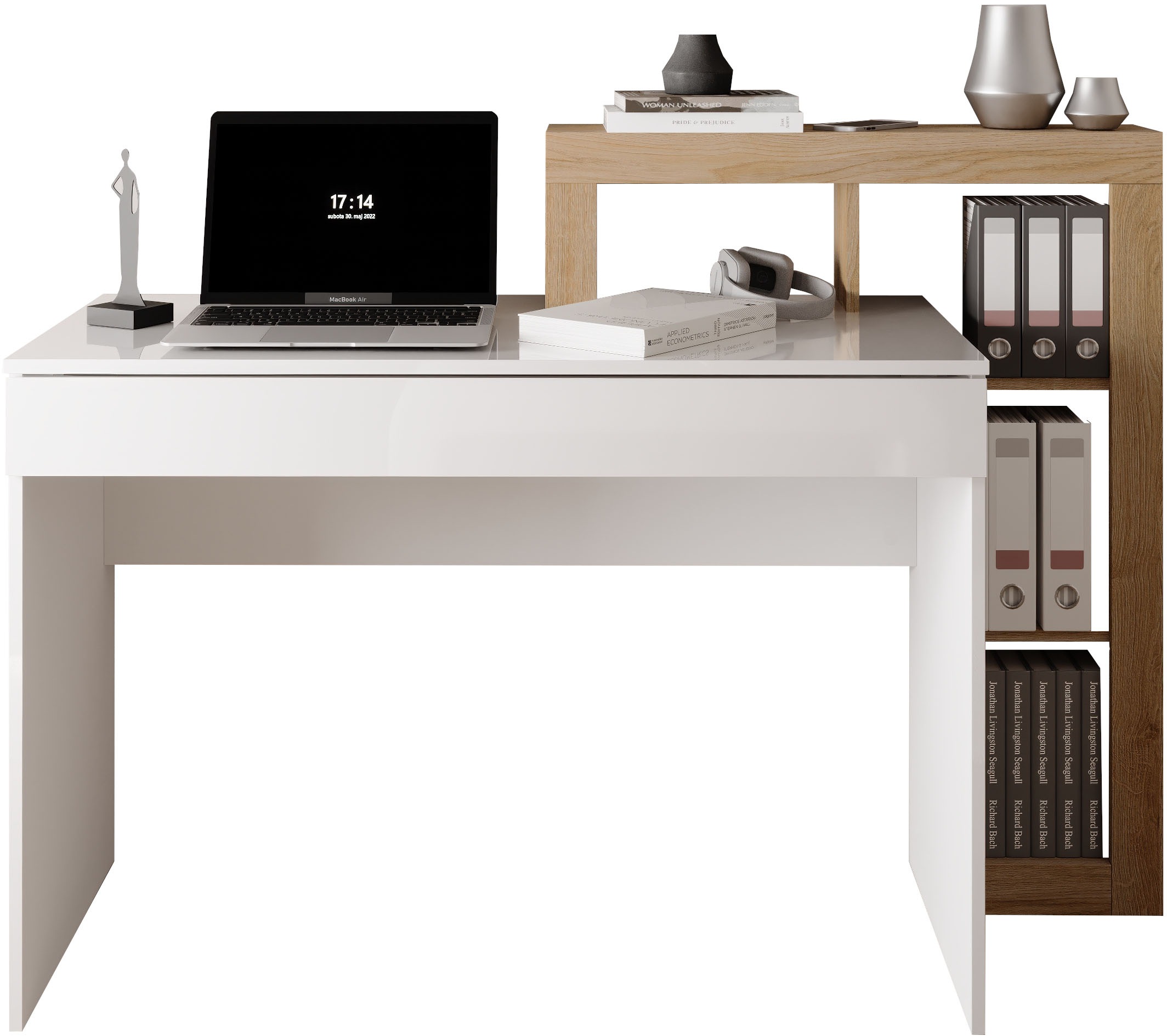 Home affaire Schreibtisch "Hamburg, Breite 138 cm, Tiefe 50 cm, mit Schubka günstig online kaufen