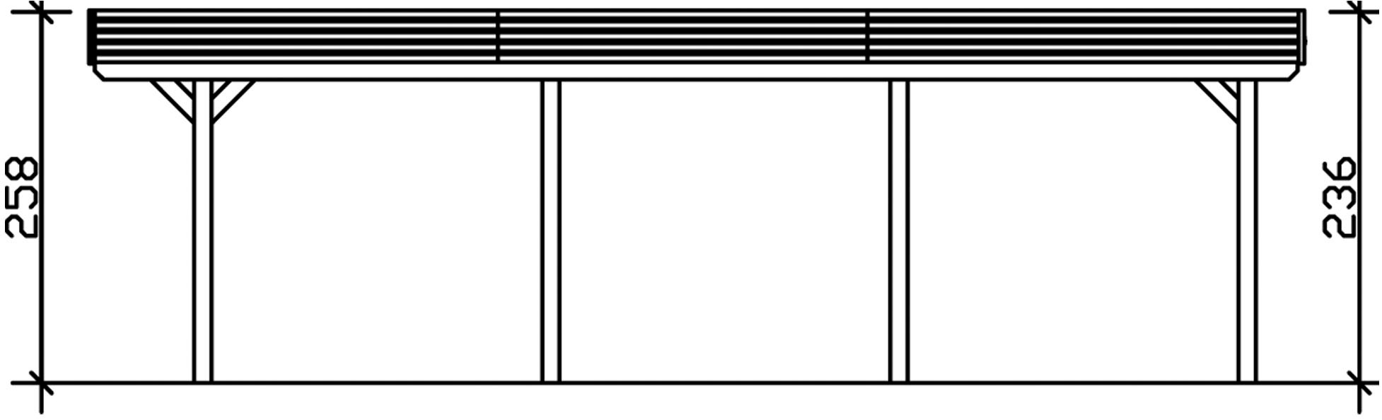 Skanholz Doppelcarport »Spessart«, Holz, 550 cm, Anthrazit