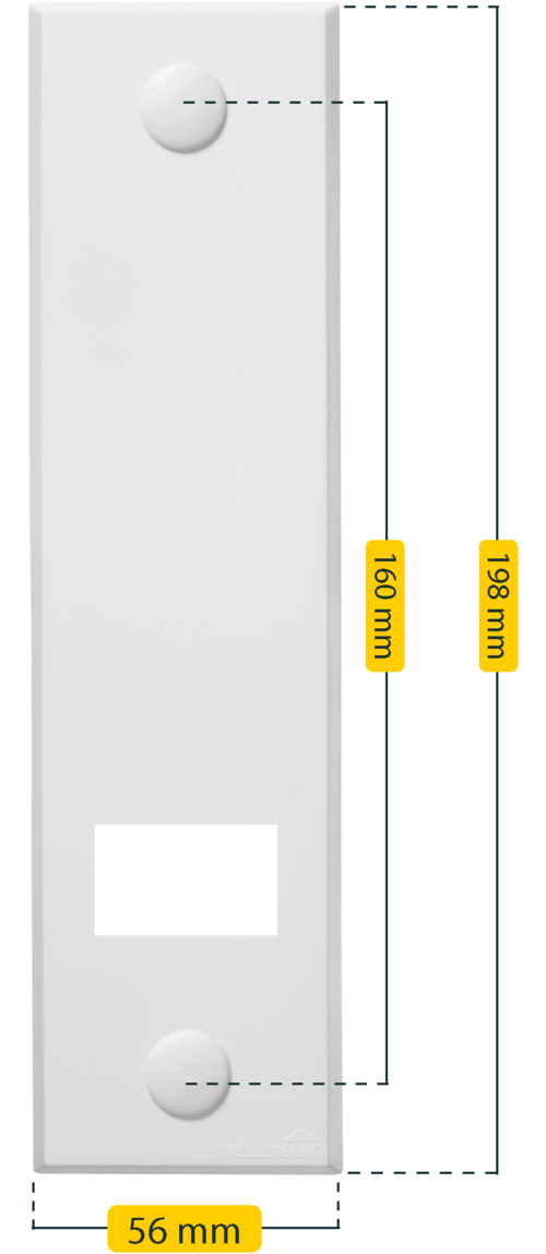 SCHELLENBERG Gurtwickler-Abdeckplatte »Standard Maxi, 16,0 cm Lochabstand, langlebig aus Kunststoff«, Rollladen Abdeckblenden für Gurtwickler und Einlasswickler