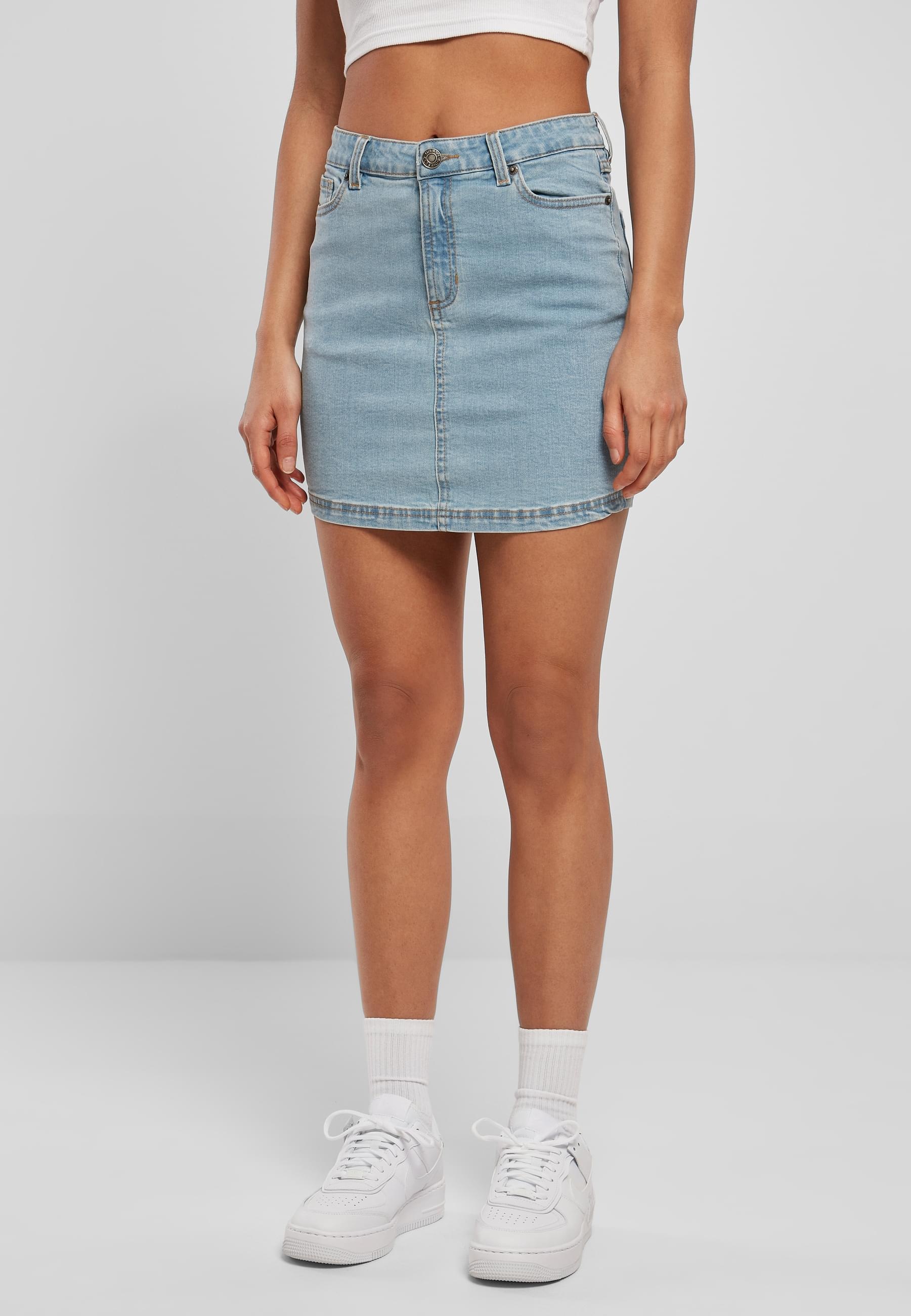 URBAN CLASSICS Jerseyrock »Urban Classics Damen Ladies Organic Stretch Denim Mini Skirt«, (1 tlg.)