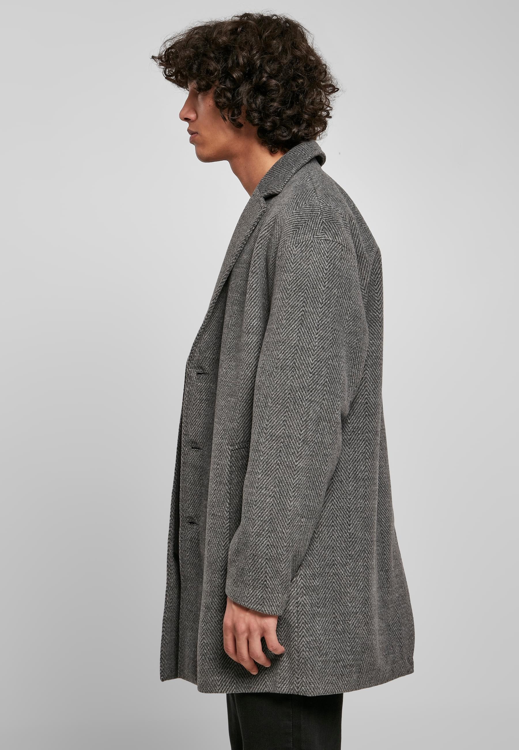 URBAN CLASSICS Allwetterjacke »Urban Classics Herren Classic Herringbone Coat«, (1 St.), ohne Kapuze