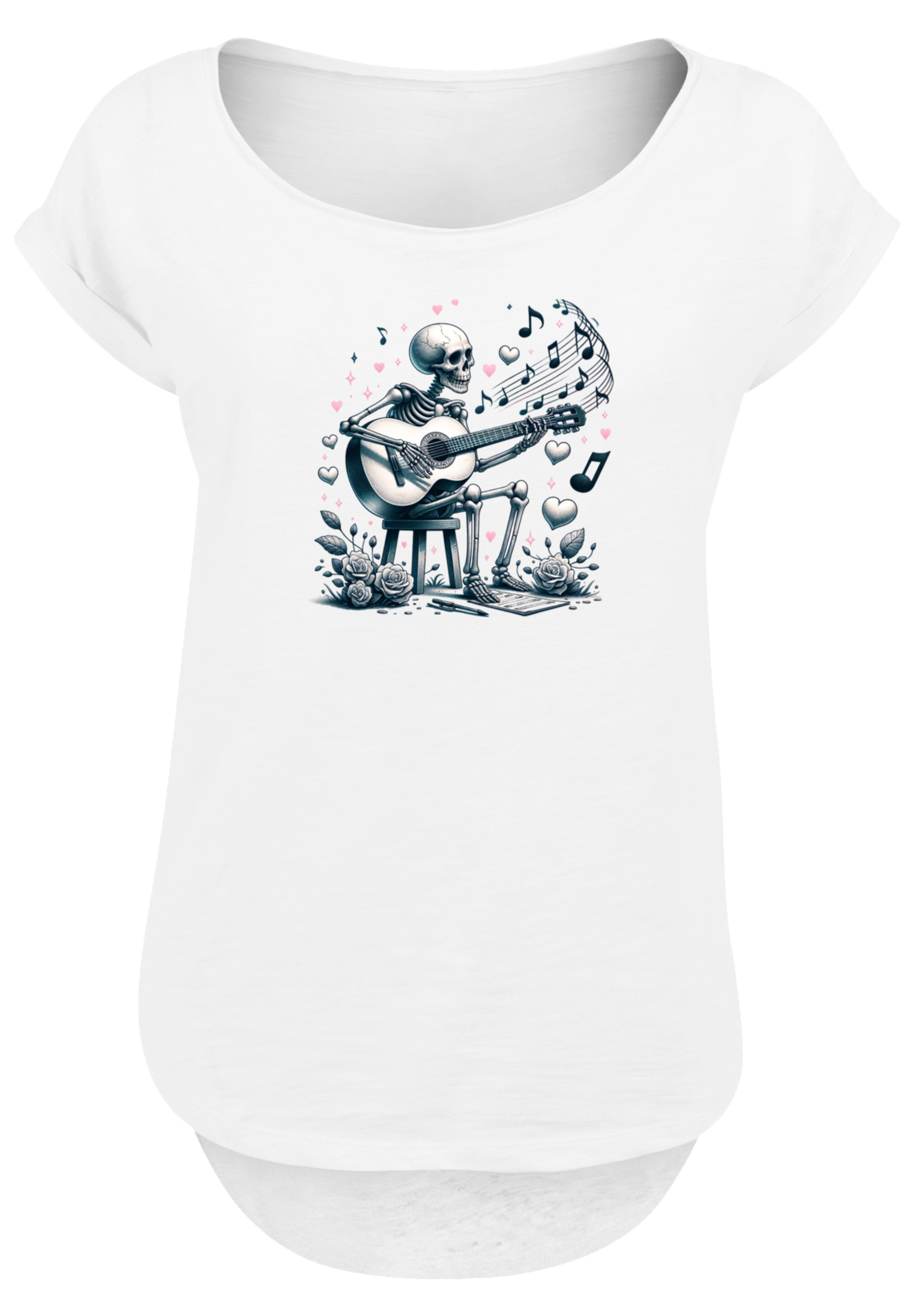 F4NT4STIC T-Shirt »Skelett spielt Gitarre, Musik, Liebe«, Premium Qualität