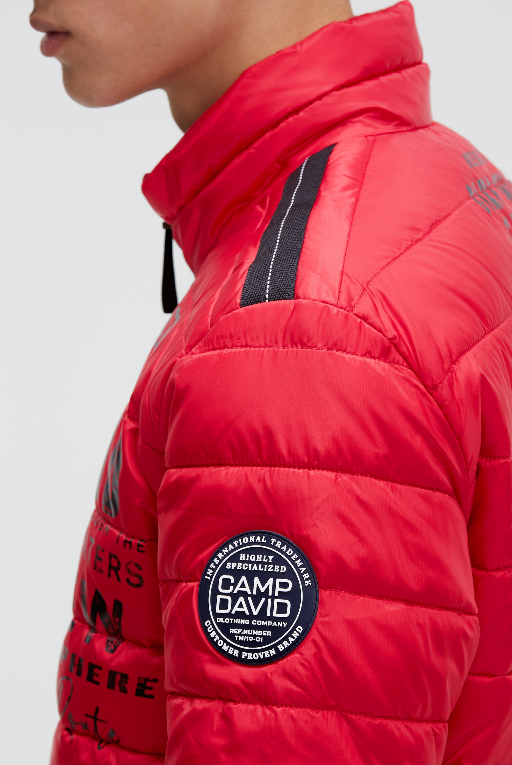 CAMP DAVID Outdoorjacke ohne Kapuze mit Windfangleiste