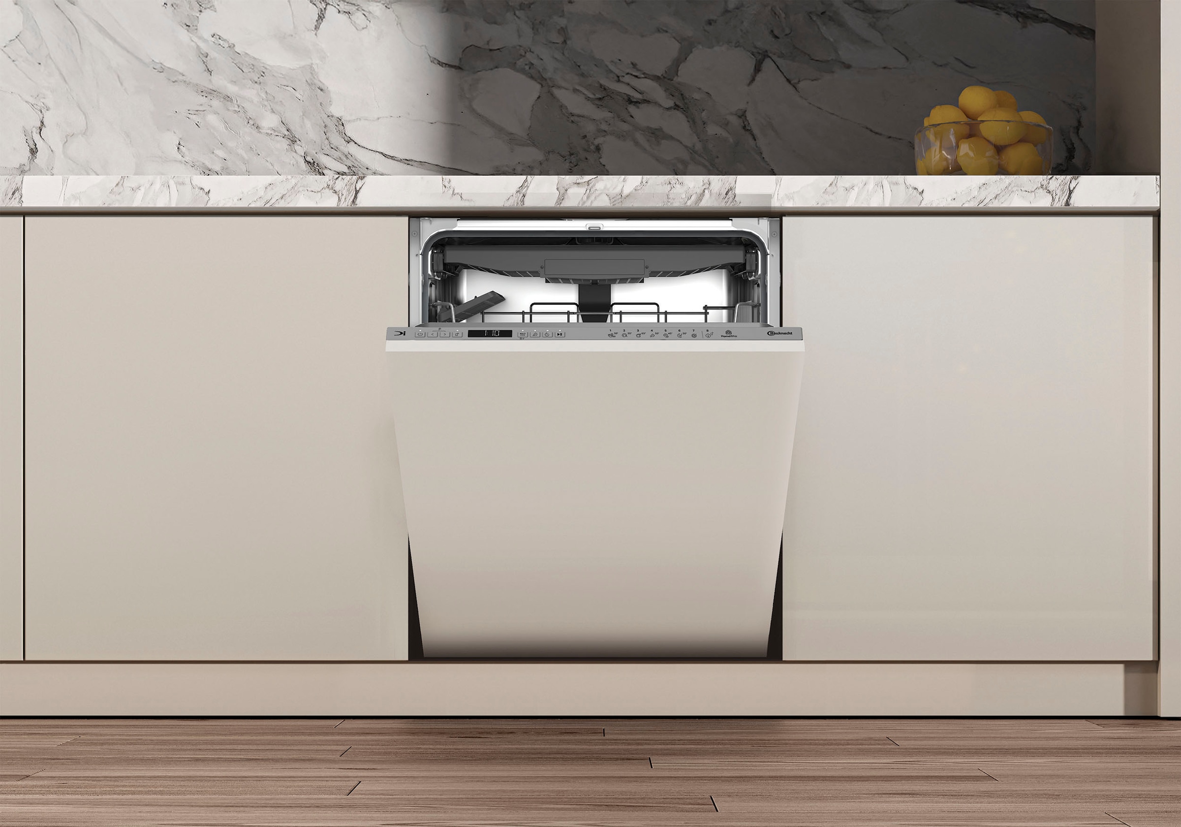 BAUKNECHT vollintegrierbarer Geschirrspüler »OBIC Ecosilent2 7540« 8,9 l 14 tlg. Maßgedecke ActiveDry – automatische Türöffnung für bessere Trocknungsergebnisse