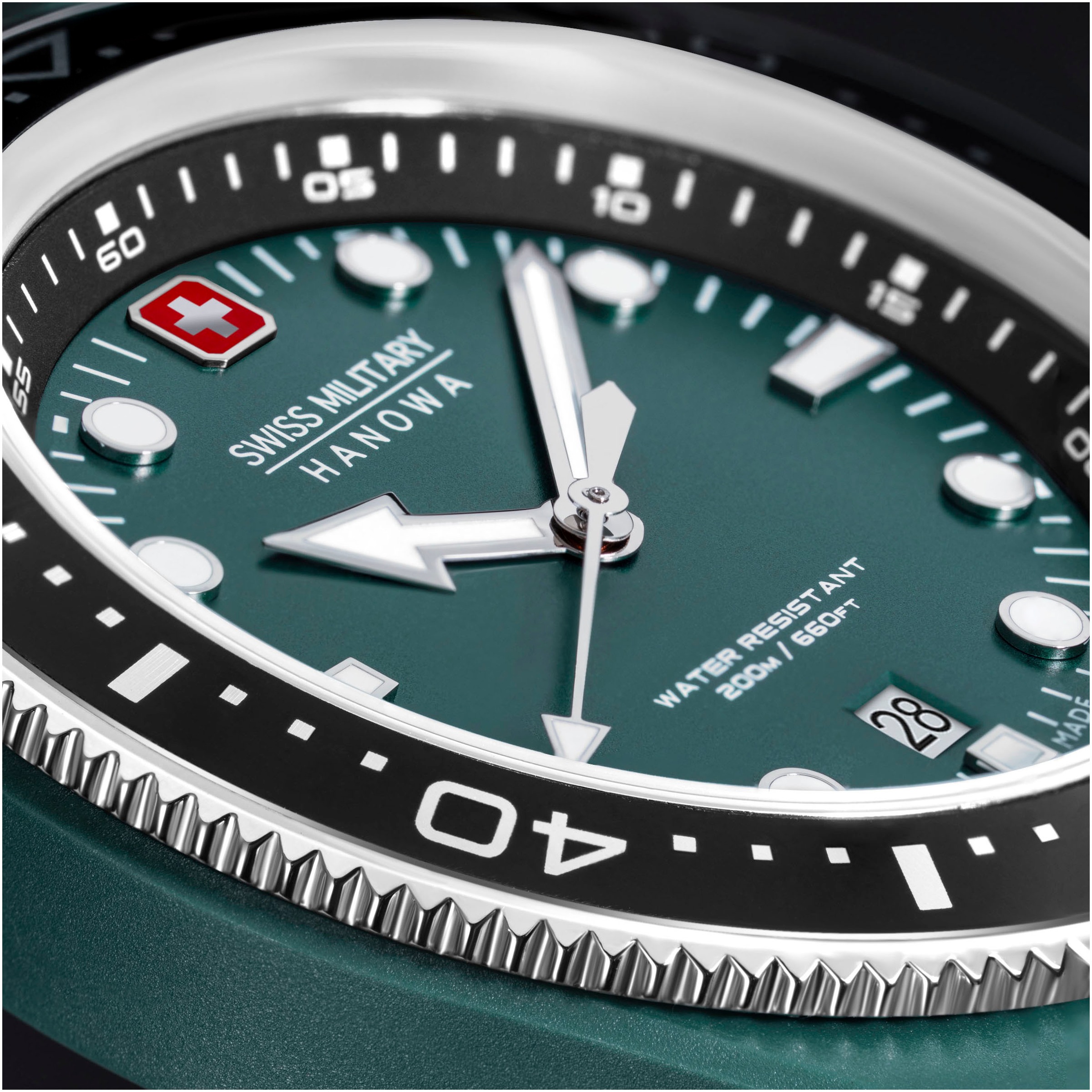 Swiss Military Hanowa Quarzuhr »OCEAN PIONEER«, Armbanduhr, Herrenuhr, Schweizer Uhr, Swiss Made, Datum, Saphirglas