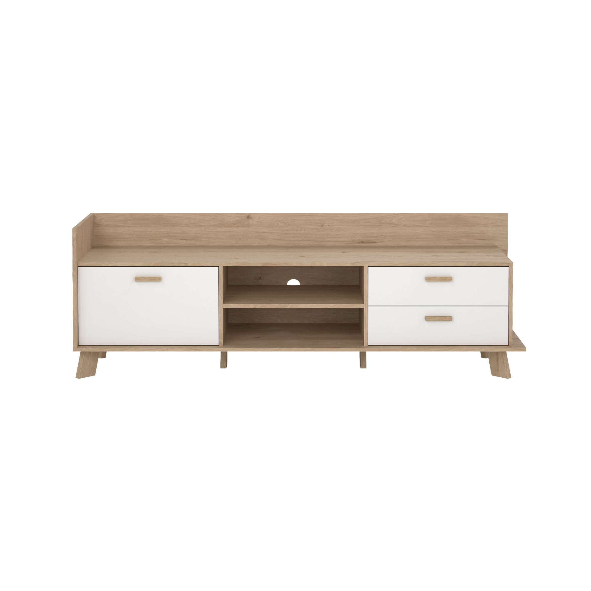 andas Lowboard »Ikast TV-Möbel, Sideboard, TV-Unit, Fernsehschrank, TV-Element«, TV-Kommode, 1 Tür, 2 Schubladen, Breite 182 cm, Höhe 61,6 cm