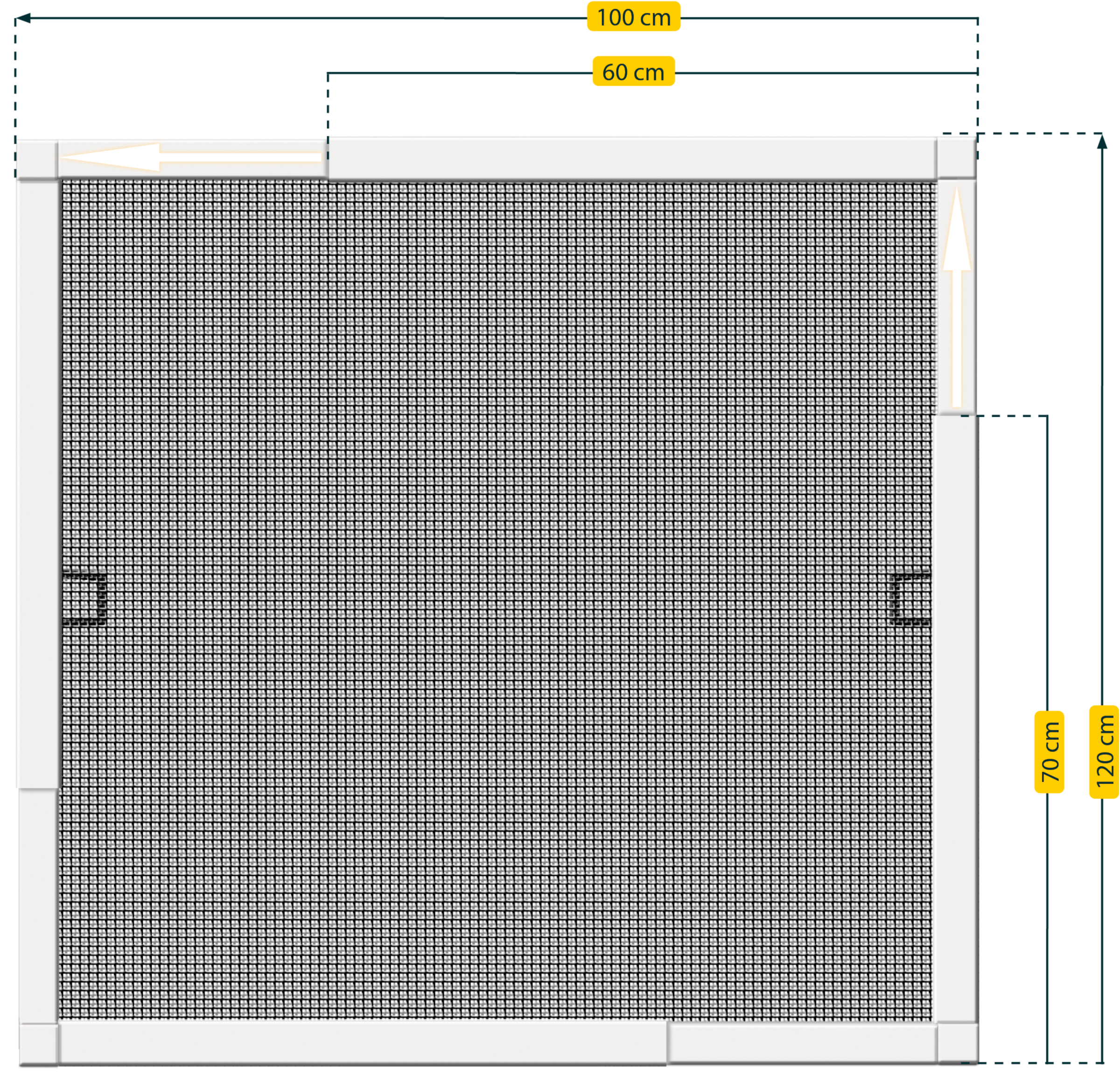 SCHELLENBERG Insektenschutz-Fensterrahmen »Telescope, ausziehbarer Insektenschutz-Rahmen«, für Fenster bis max. 100 x 120 cm und 140 x 150 cm, anthrazit und weiß