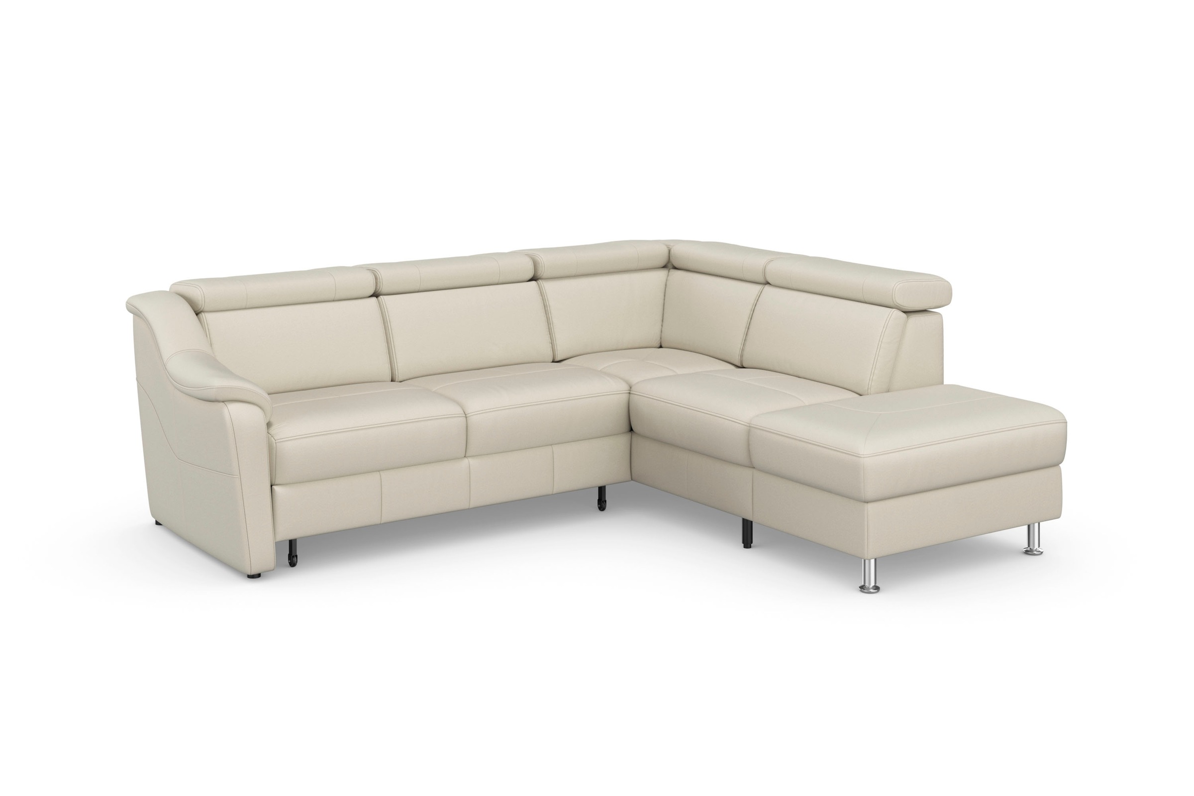 Ecksofa SIT & MORE "Freetown L-Form", beige (elfenbein), B:252cm H:84cm T:216cm, Sofas, Ecksofa, inklusive Kopfteilverstellung und komfortablem Federkern 9