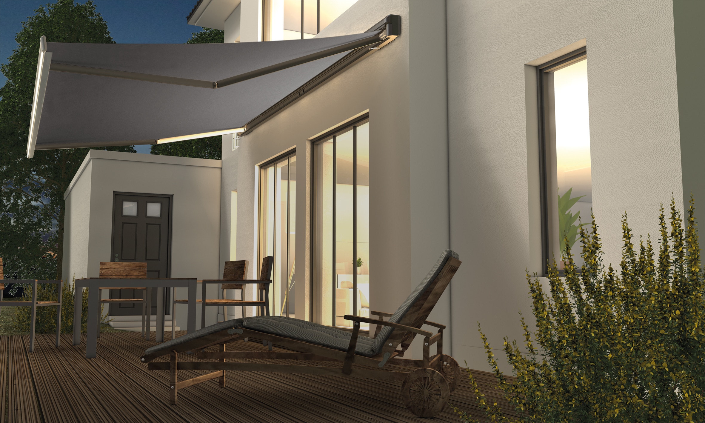 Spettmann Kassettenmarkise »SUNLITE« mit Funkmotor und LED-Stripes, verschiedene Größen und Farben