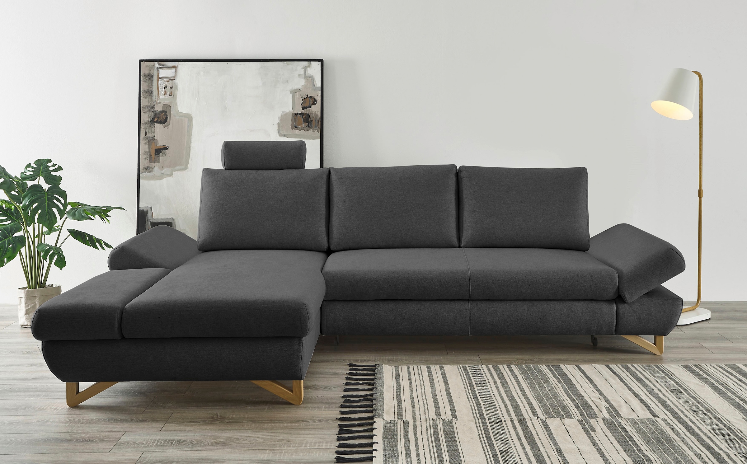 Home affaire Schlafsofa "City/Giron" komfortable Bettfunktion (Liegefläche günstig online kaufen