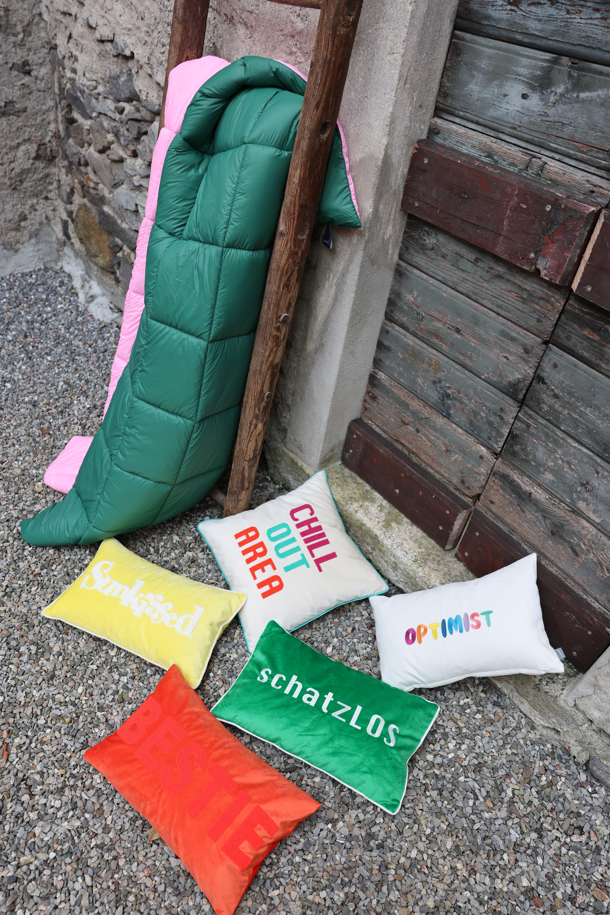 PAD Dekokissen »LETTERS« farbige Keder, mit Schriftzug, verschiedene Größen