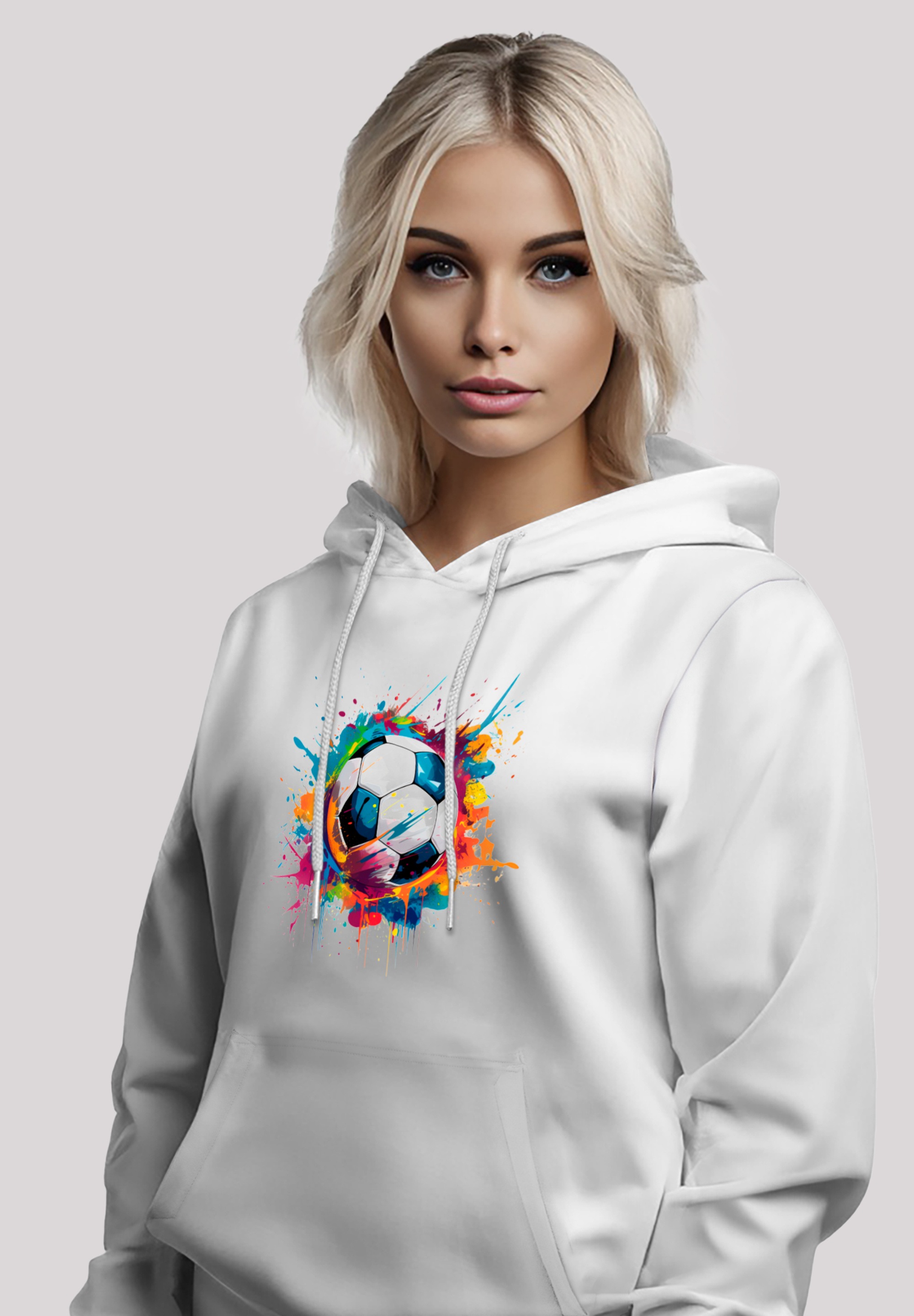 F4NT4STIC Kapuzenpullover »Bunte Fußball Grafik«, Premium Qualität