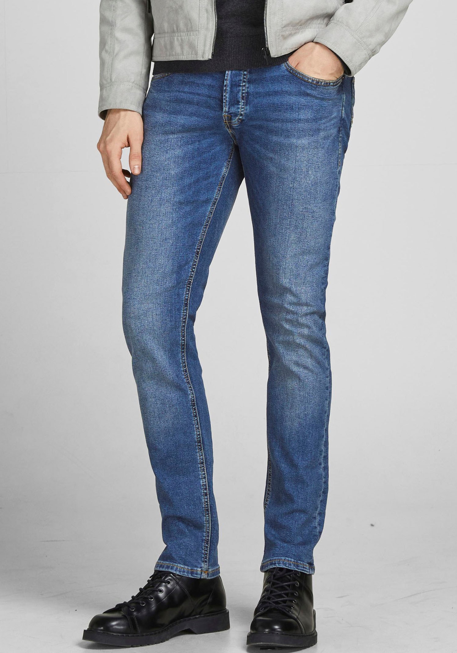 Jack & Jones Slim-fit-Jeans "JJIGLENN Jeans mit schmaler Beinform und Stret günstig online kaufen