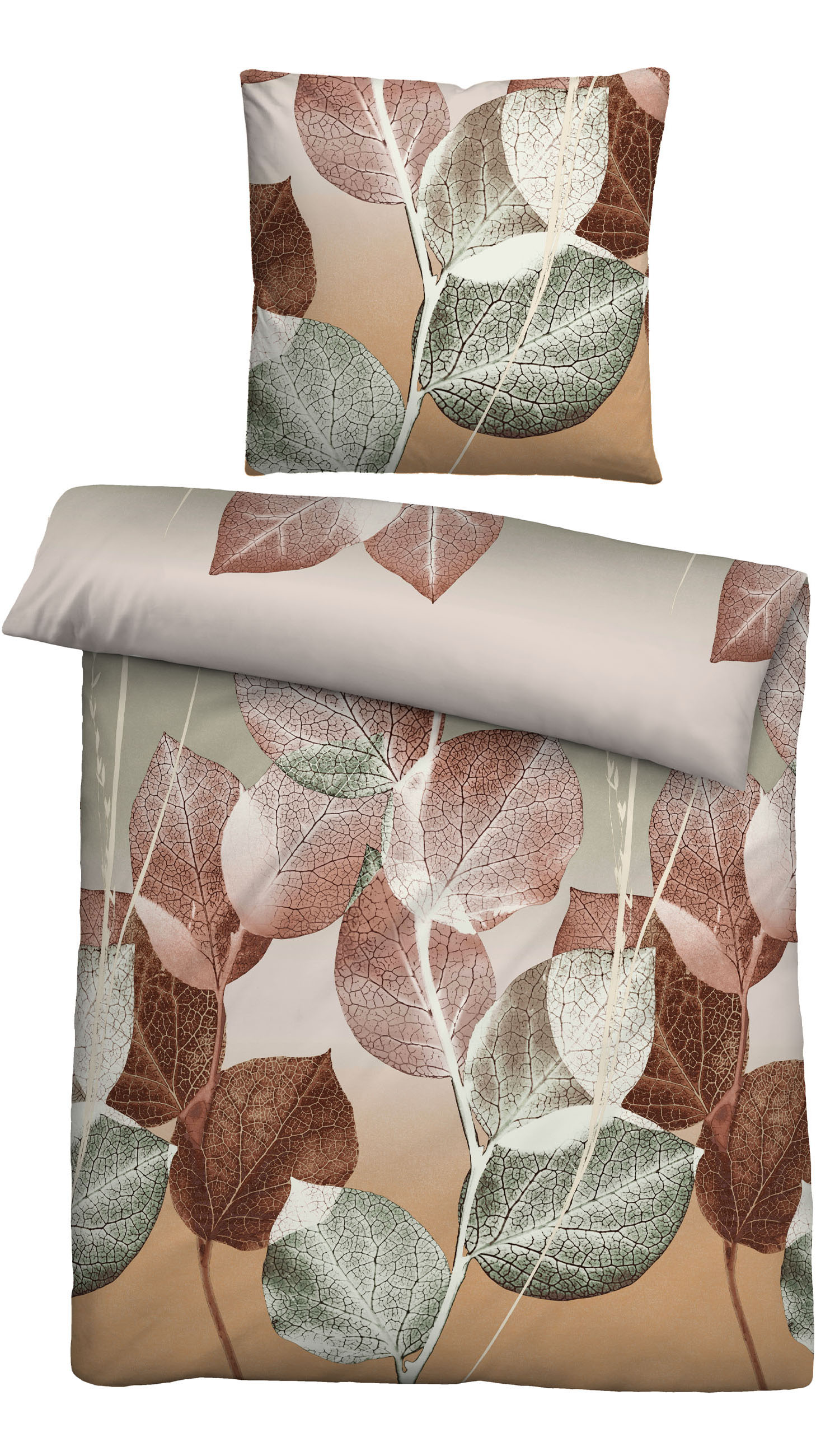 Thumbnail - Biberna Bettwäsche "0006730" 2 Stk. tlg. kuschelig warm, pflegeleicht, temperaturausgleichend, Reißverschluss