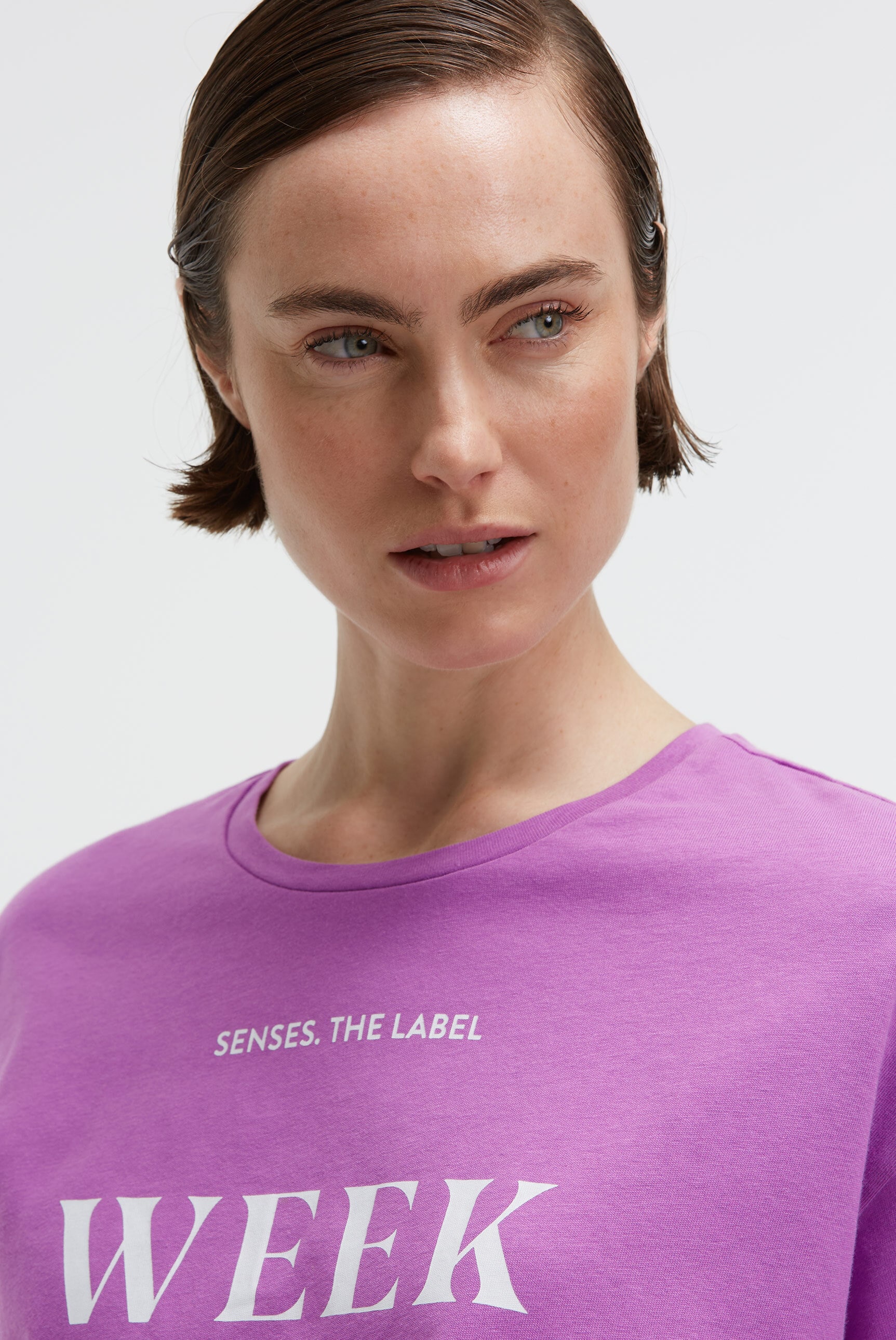 SENSES.THE LABEL Rundhalsshirt mit Bindeband am Saum