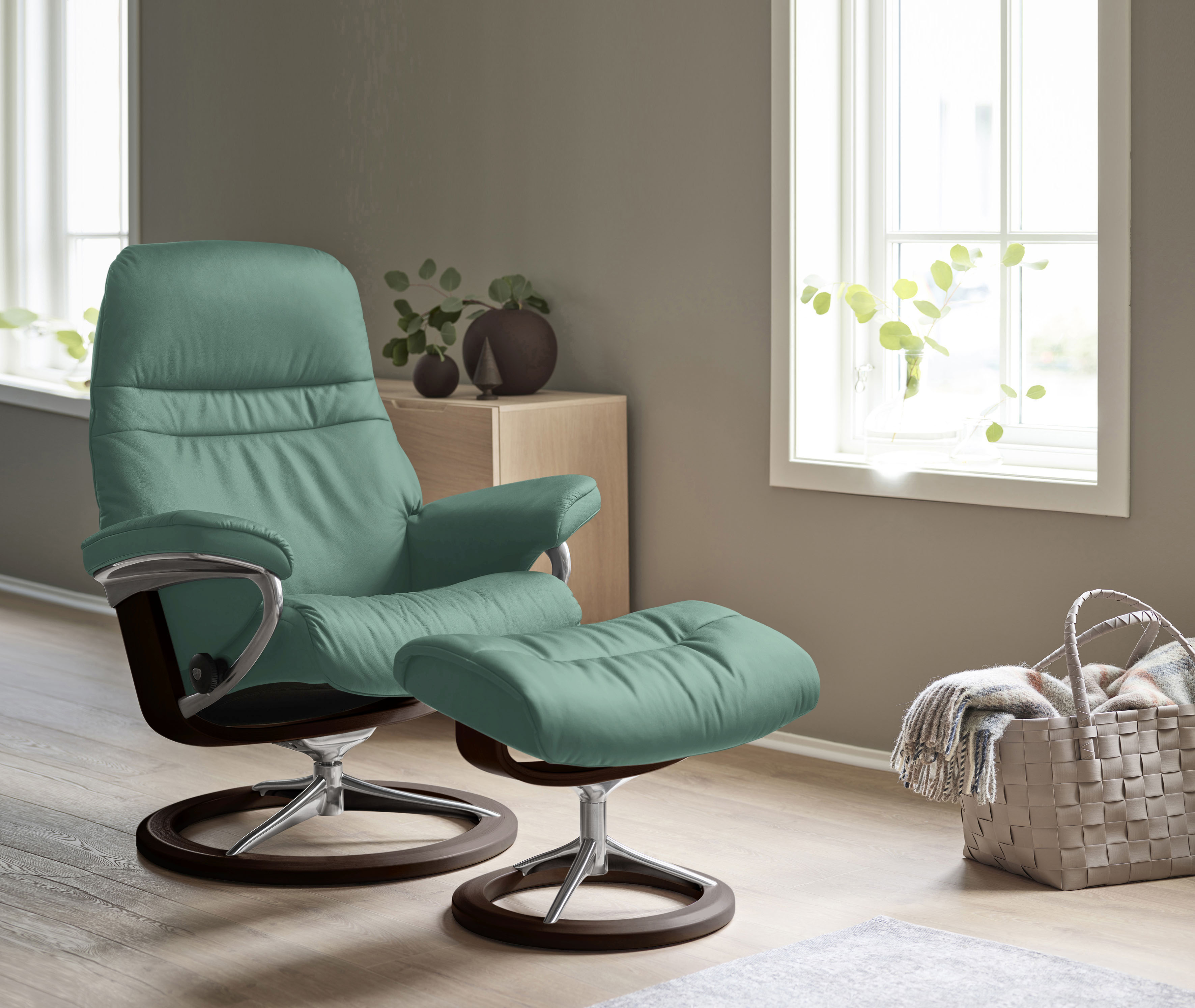Stressless Relaxsessel "Sunrise" mit Signature Base, Größe M, Gestell Braun