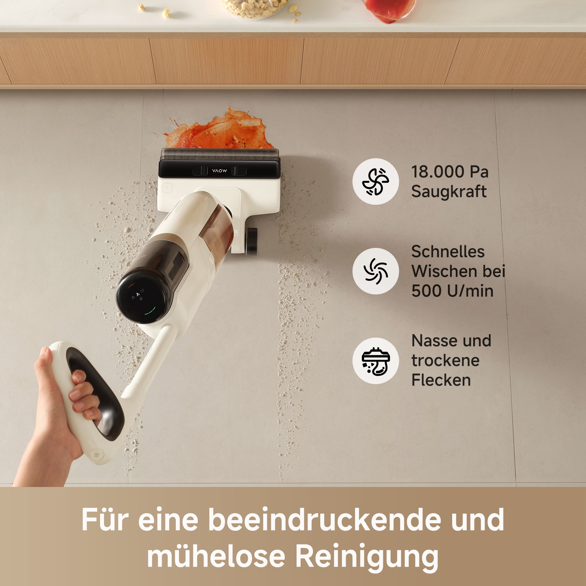 Dreame Nass-Trocken-Sauger »Mova K30«, 18.000Pa Saugleistung / Selbstreinigung / Schmutzerkennung