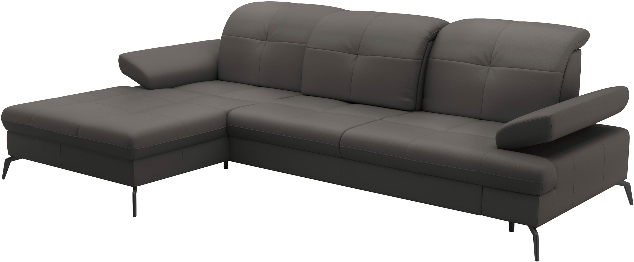 sit&more Ecksofa »Amica, L-Form, inkl. Sitztiefenverstellung & Armteilverstellung«, wahlweise mit Bettfunktion, Bettkasten und Kopfteilverstellung