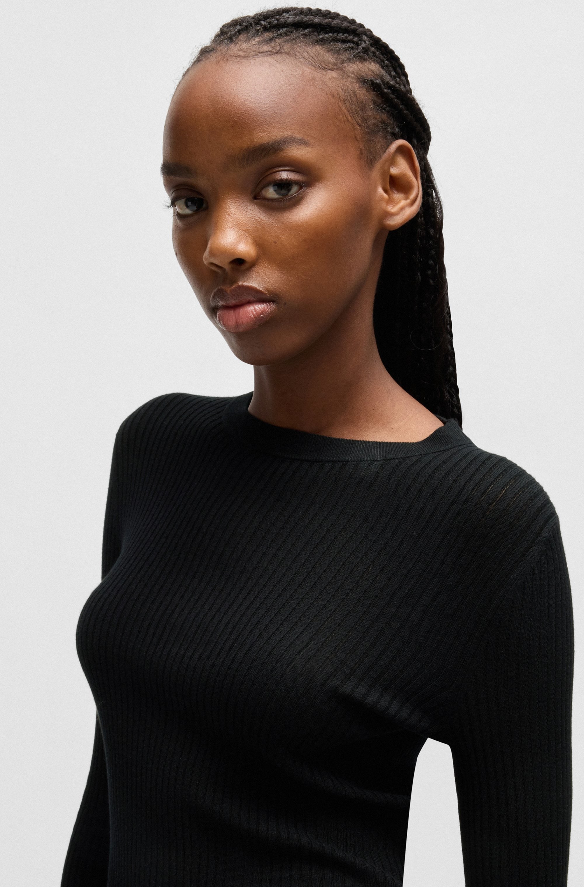 HUGO Blue Strickpullover »Somy«, mit asymetrischem Saum