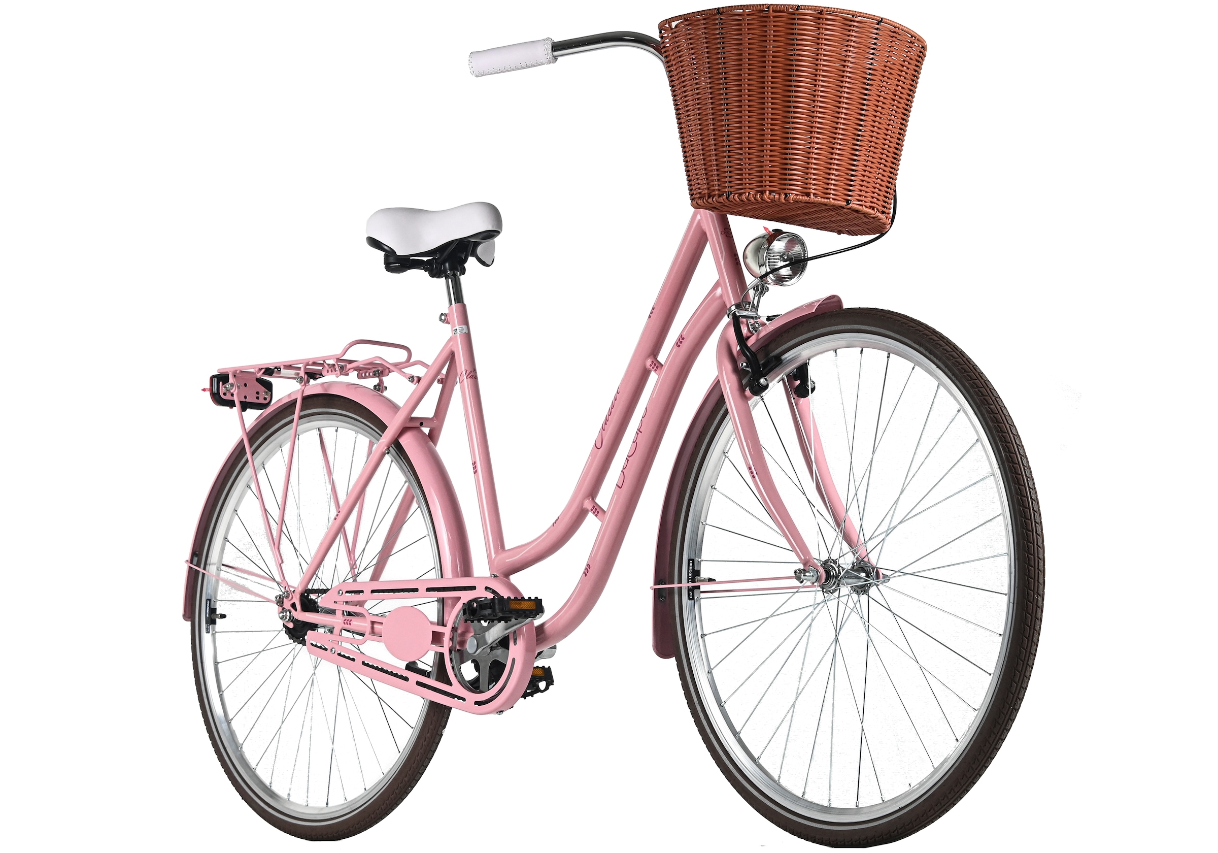Dacapo Cityrad »Damenrad 28'' Classic Premium Rosa 1 Gang RH 53 cm mit Korb« 1 Gang ohne Schaltung