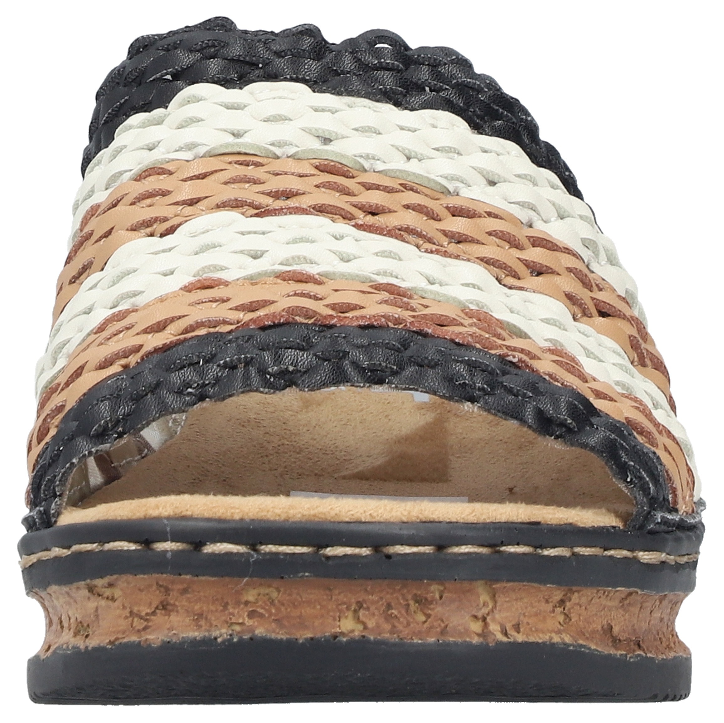 Rieker Pantolette  Sommerschuh, Urlaubsschuh, Keilpantolette zum Schlupfen